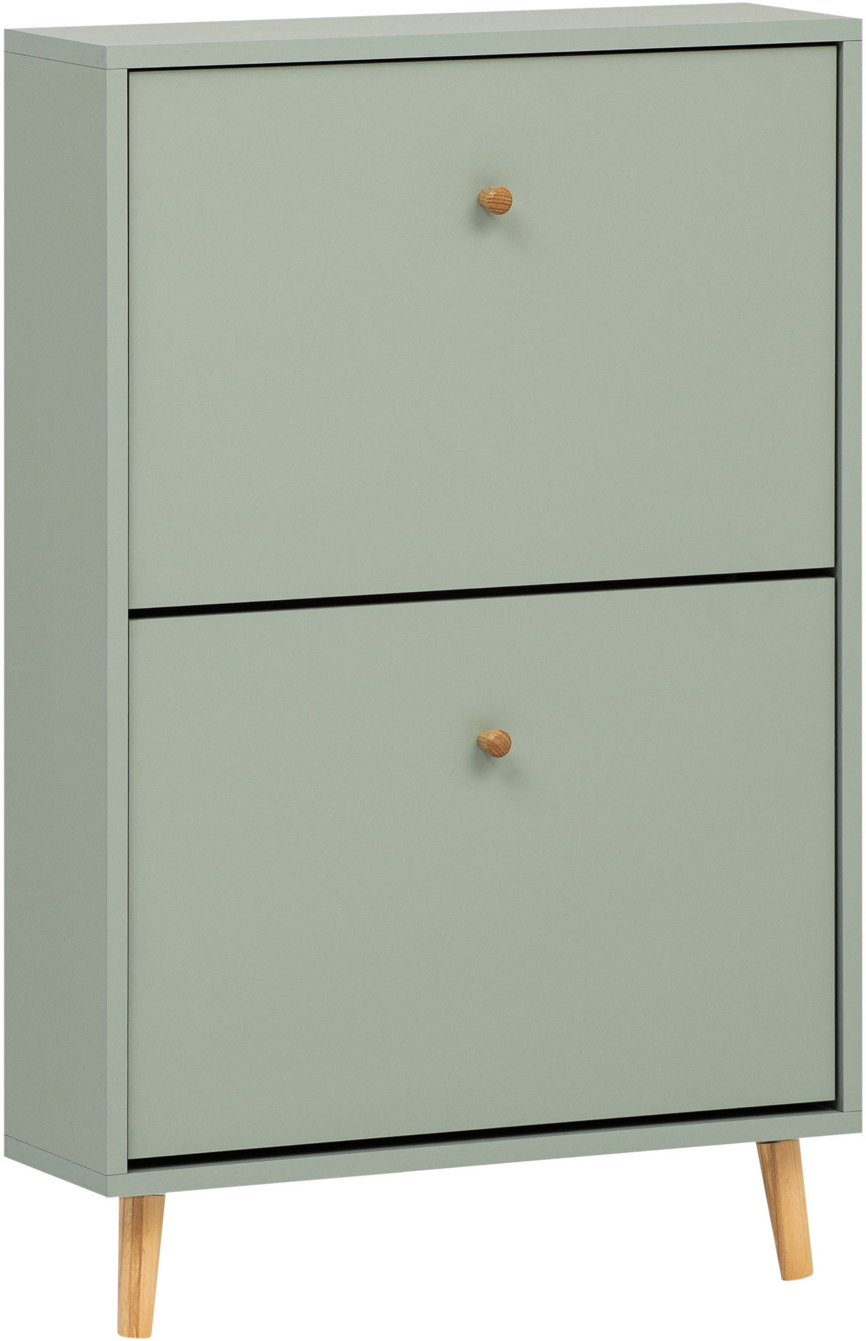 Schildmeyer Schuhschrank Bjarne, Breite 59 cm Griffe und Möbelfüße aus Massivholz