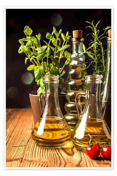 Posterlounge Poster Editors Choice, Olivenöl in Flaschen, Küche Fotografie