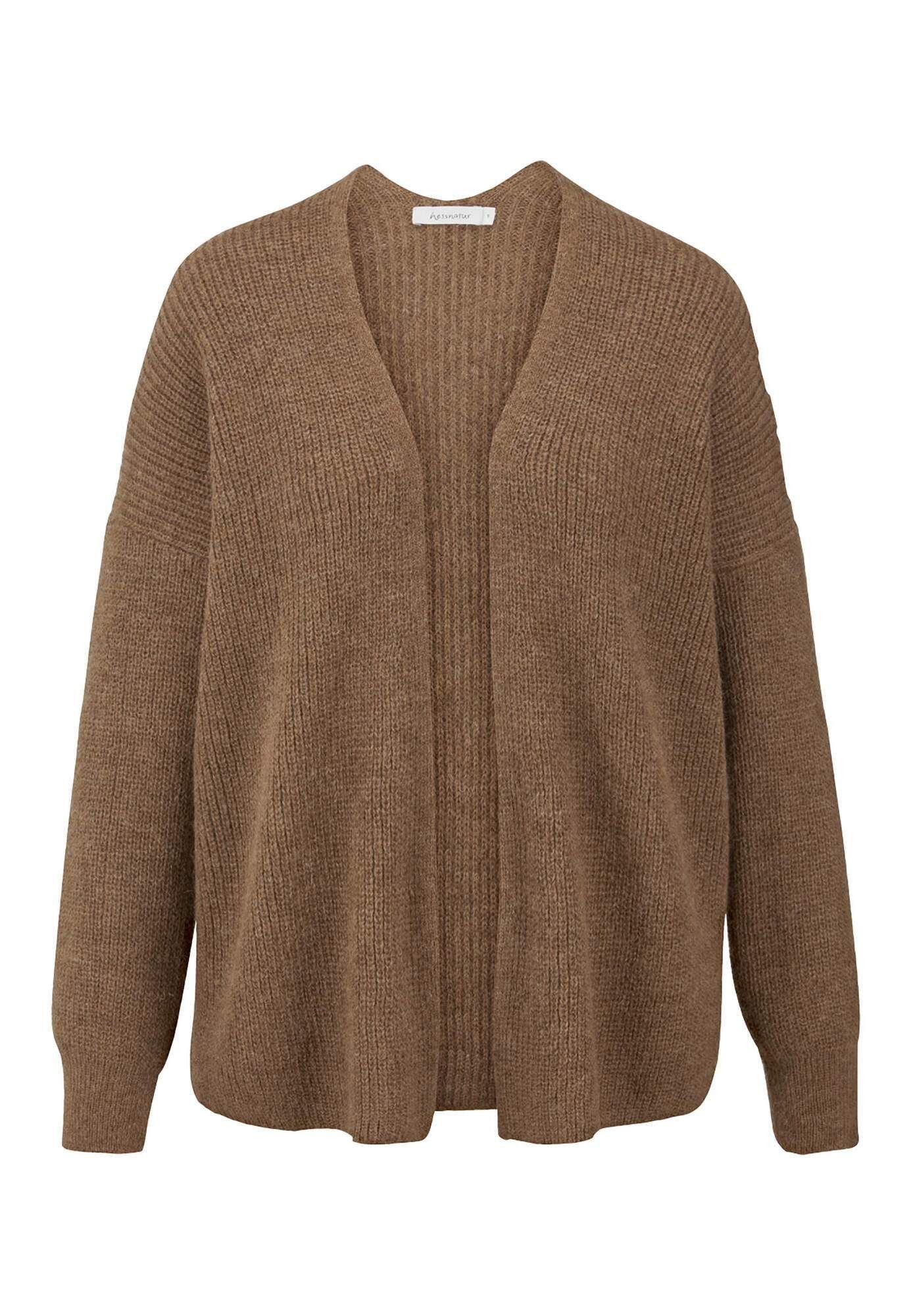 Hessnatur Strickjacke aus reinem Alpaka (1-tlg)