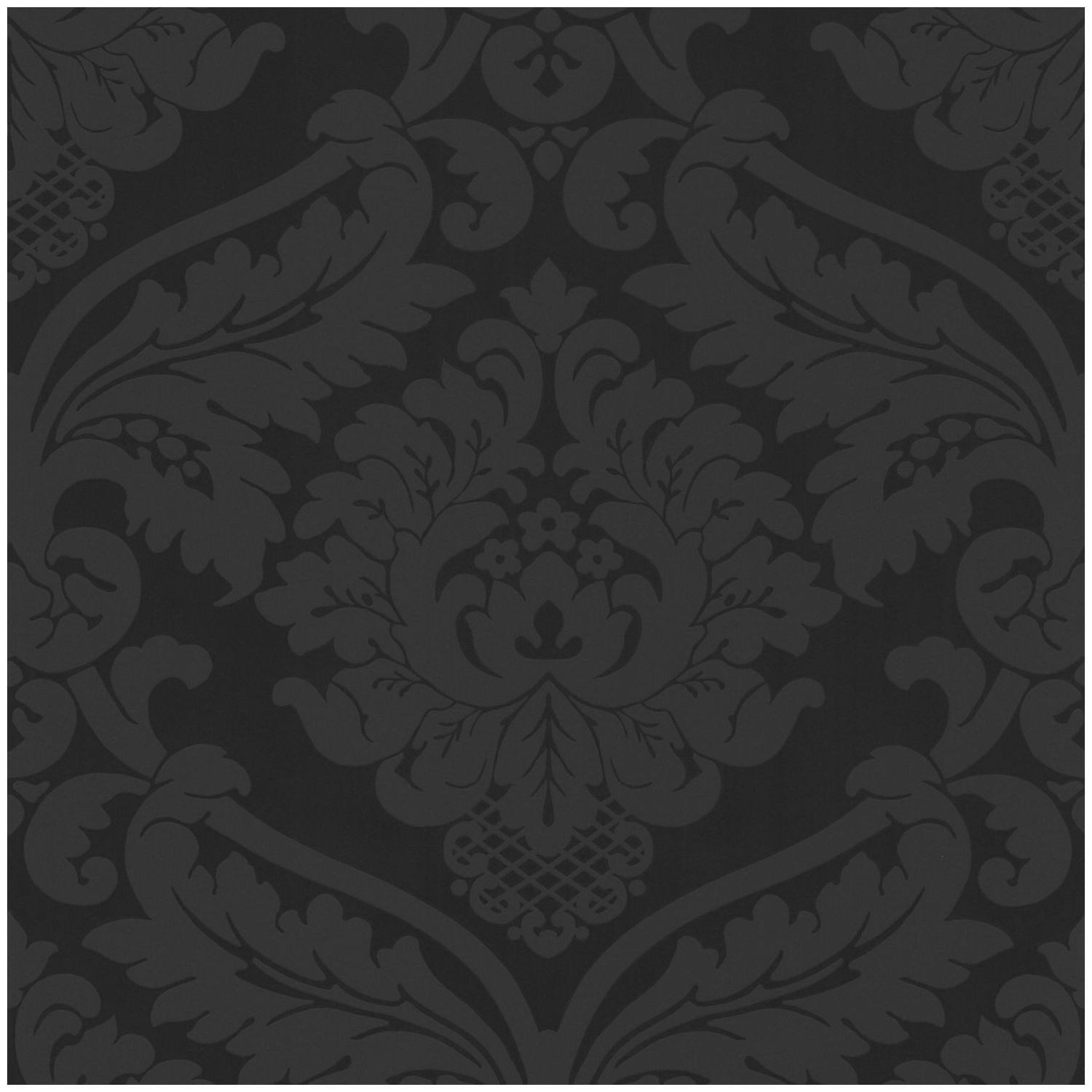 Profhome Strukturtapete 552631-GU Barock Tapete Ornament matt schwarz 5,33 m2, leicht strukturiert, matt, (1 Rolle, 5,33 qm), Strukturtapete in schwarz