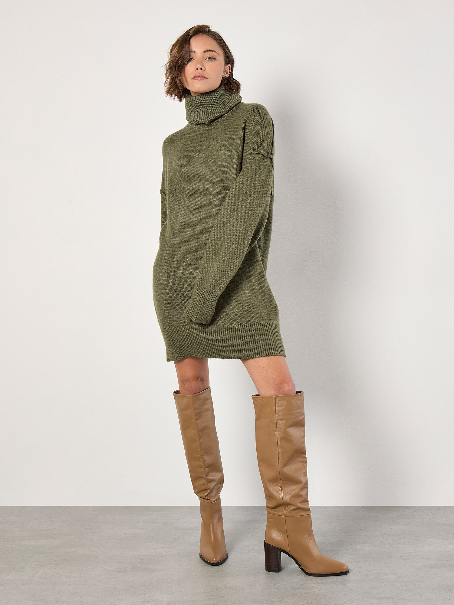 Apricot Strickkleid Pullover-Minikleid, mit offener Naht günstig online kaufen