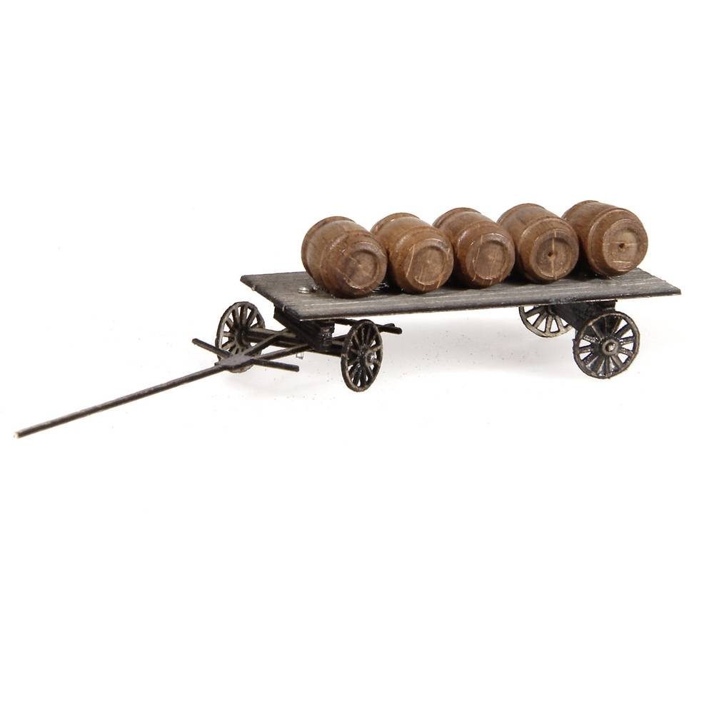 Modelleisenbahn-Fertiggelände H0 Bierwagen mit Fässern