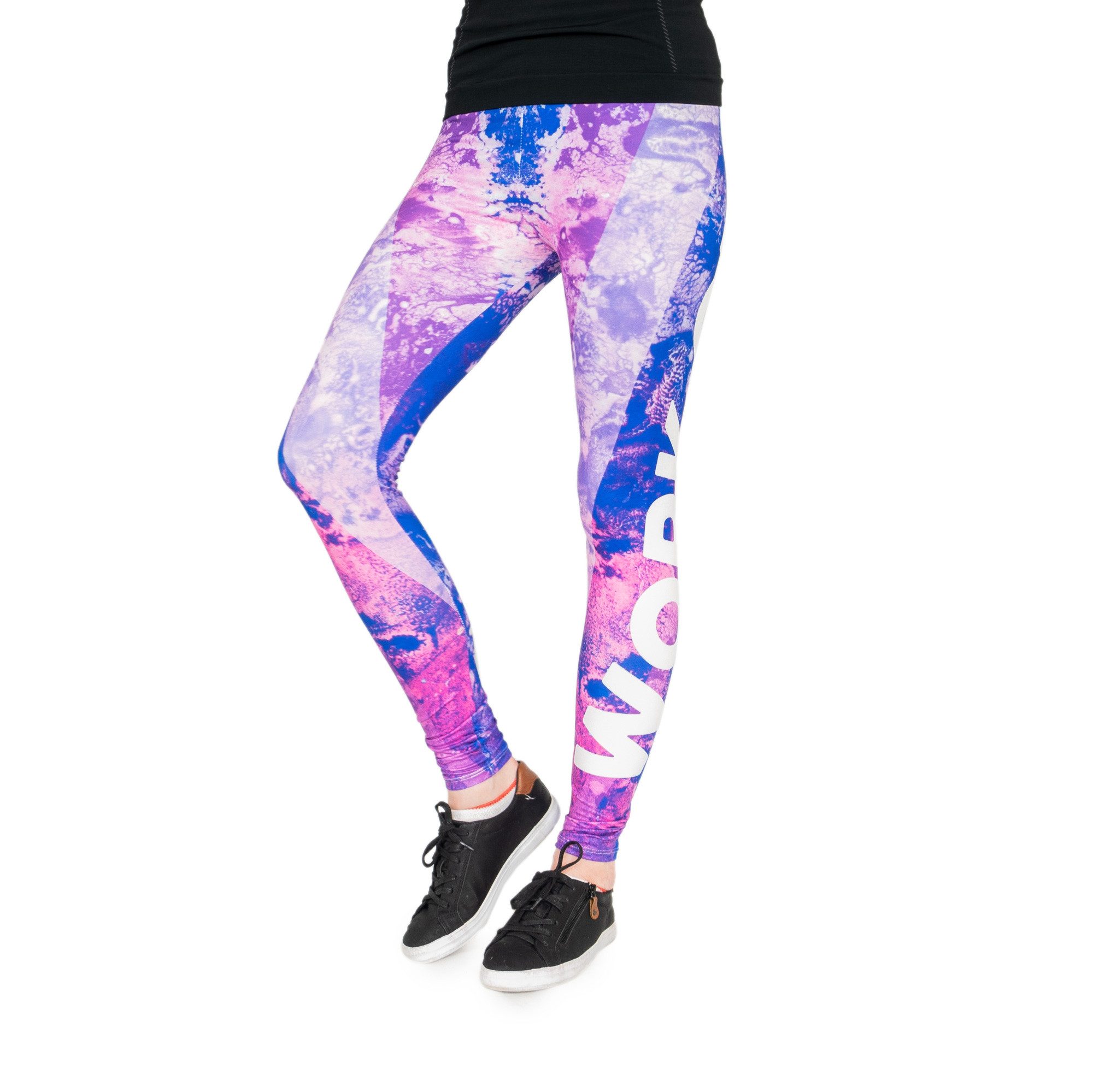 Leggings Yoga und Fitness-Leggings (Einheitsgröße) - Workout Batik Lila