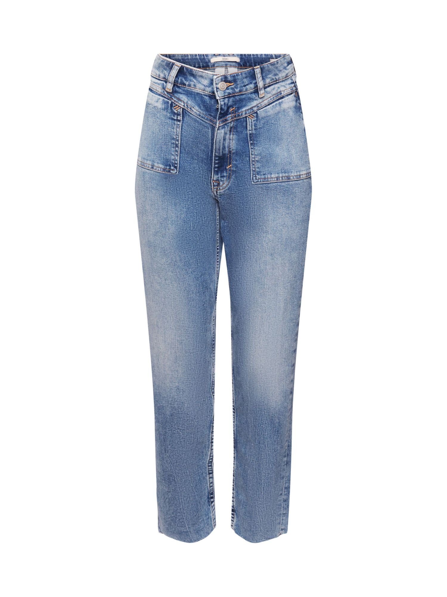Esprit by verkürztem 7/8-Jeans edc Bein Rise mit High Jeans