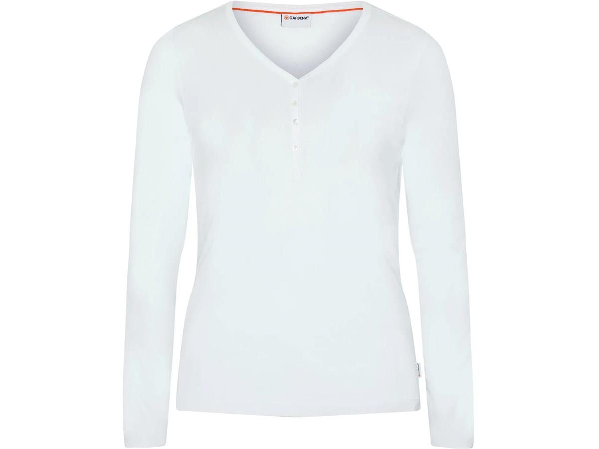 GARDENA Longsleeve Damen Langarmshirt Single-Jersey-Qualität, leicht taillierter Schnitt, mit 4 Knöpfen