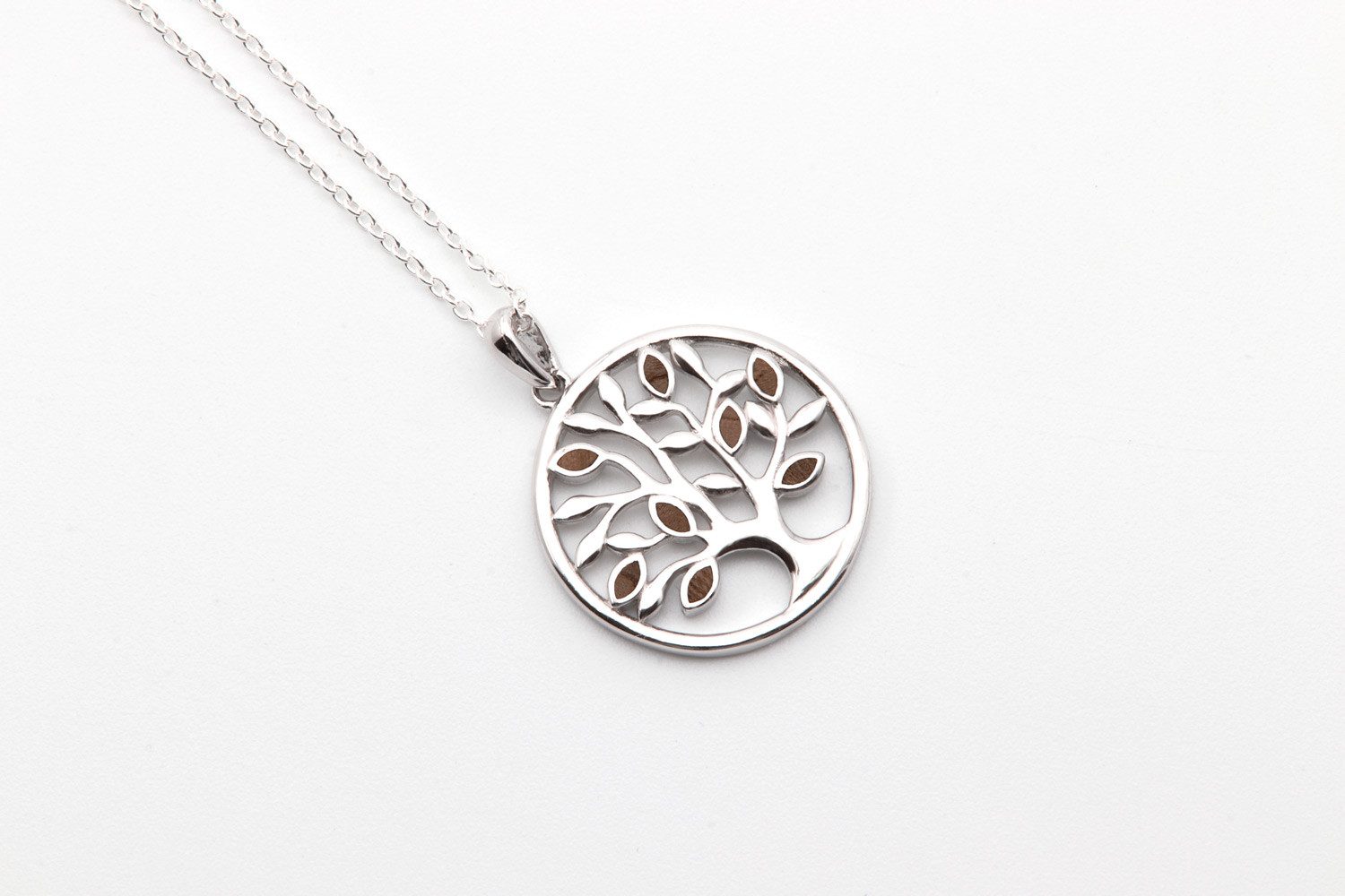 NaturSchatulle Kette mit Anhänger Halskette Lebensbaum aus silber und Holz günstig online kaufen