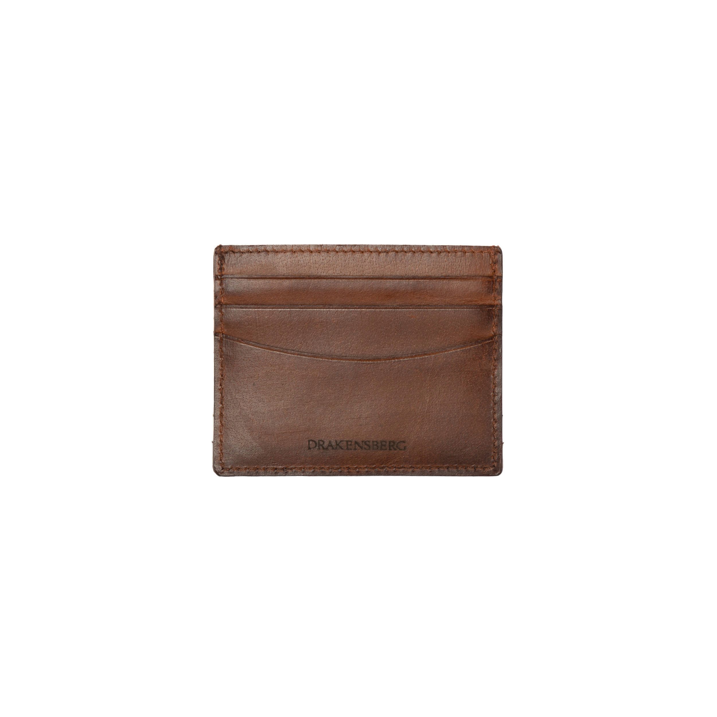 DRAKENSBERG Kartenetui »Blake« Vintage-Braun, Herren, Leder Slim-Wallet, Visitenkarten-Etui, mit RFID-Schutz