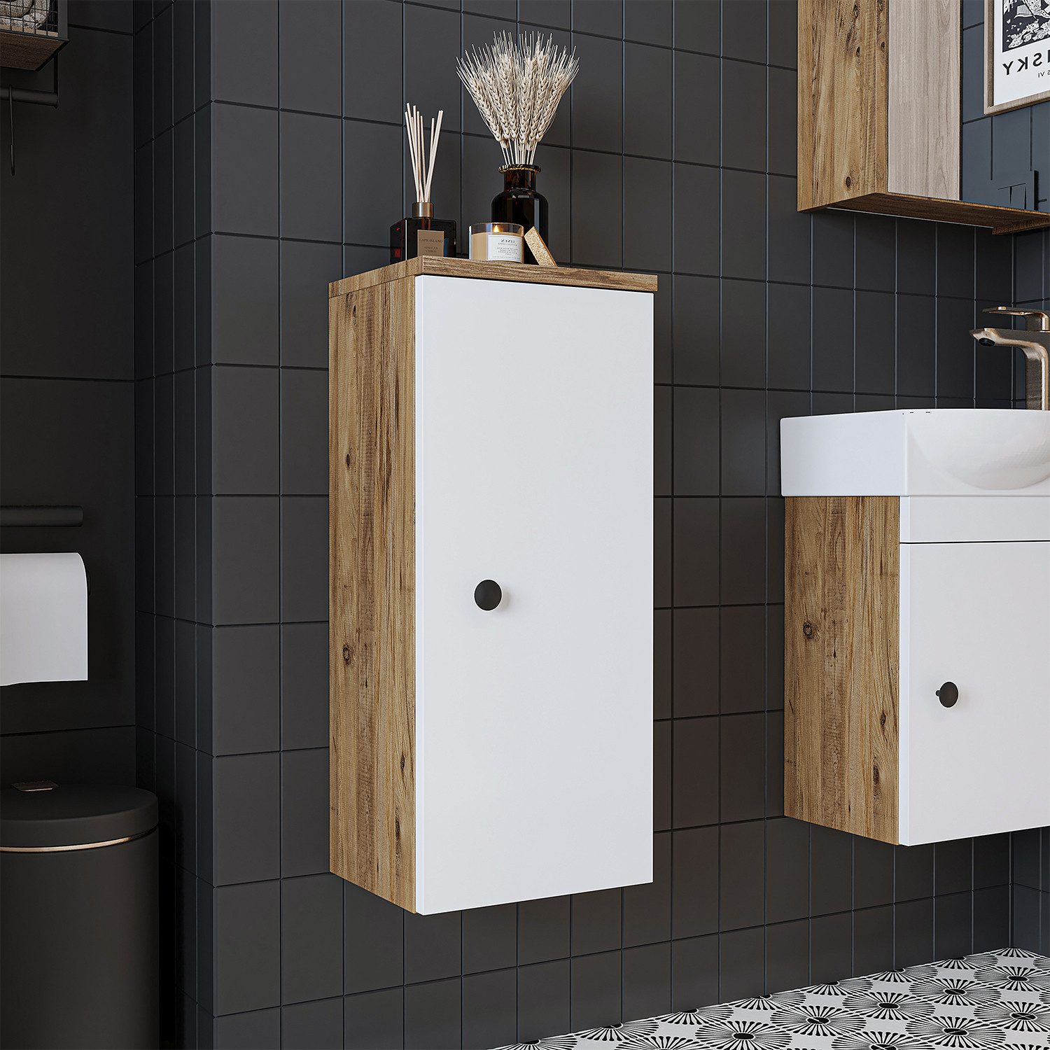 Roomart Badmöbel-Set PUNTO-SET, (Badmöbelset Unterschrank mit günstig online kaufen