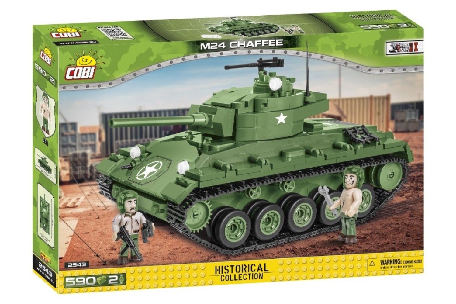 2543 M24 Chaffee Militärfahrzeug Bausatz - WWII Sammlerstück von COBI Konstruktions-Spielset