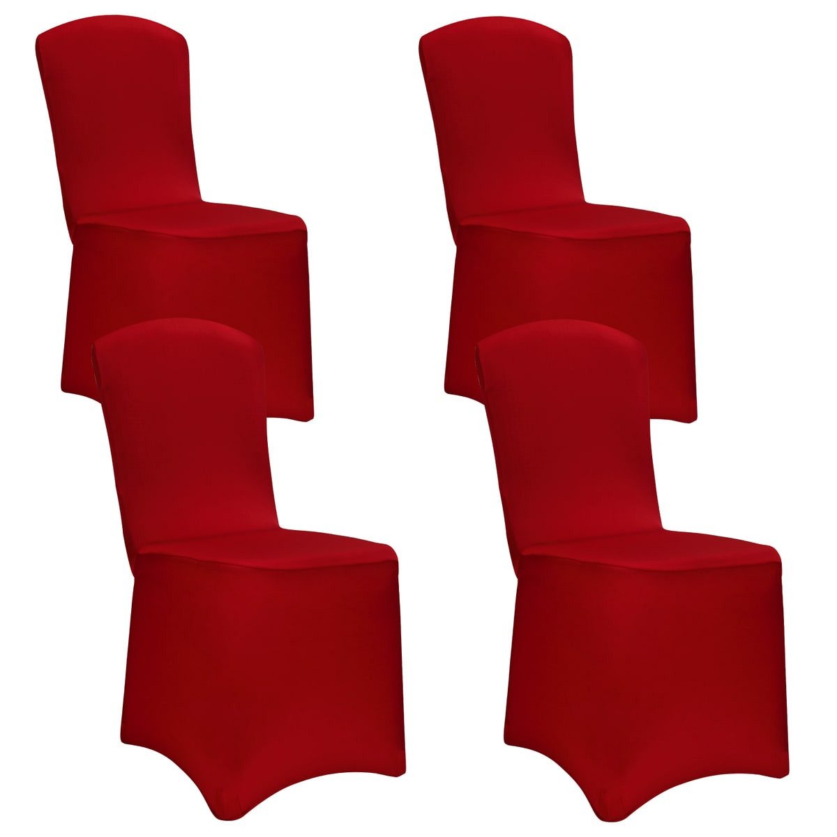 Detex Stuhlhusse, 4er Set Stretch Hussen Rot Weihnachten Überzüge günstig online kaufen