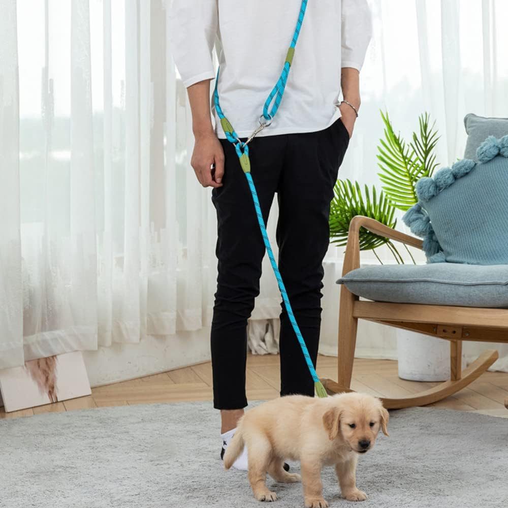 TUWENA Hundeleine Hundeleine für Mittel Große Hund(15-60kg), 2,4m Verstellbare Führleine, Handleine aus Nylon mit Reflektierend durch die Extreme Kraft bis200kg