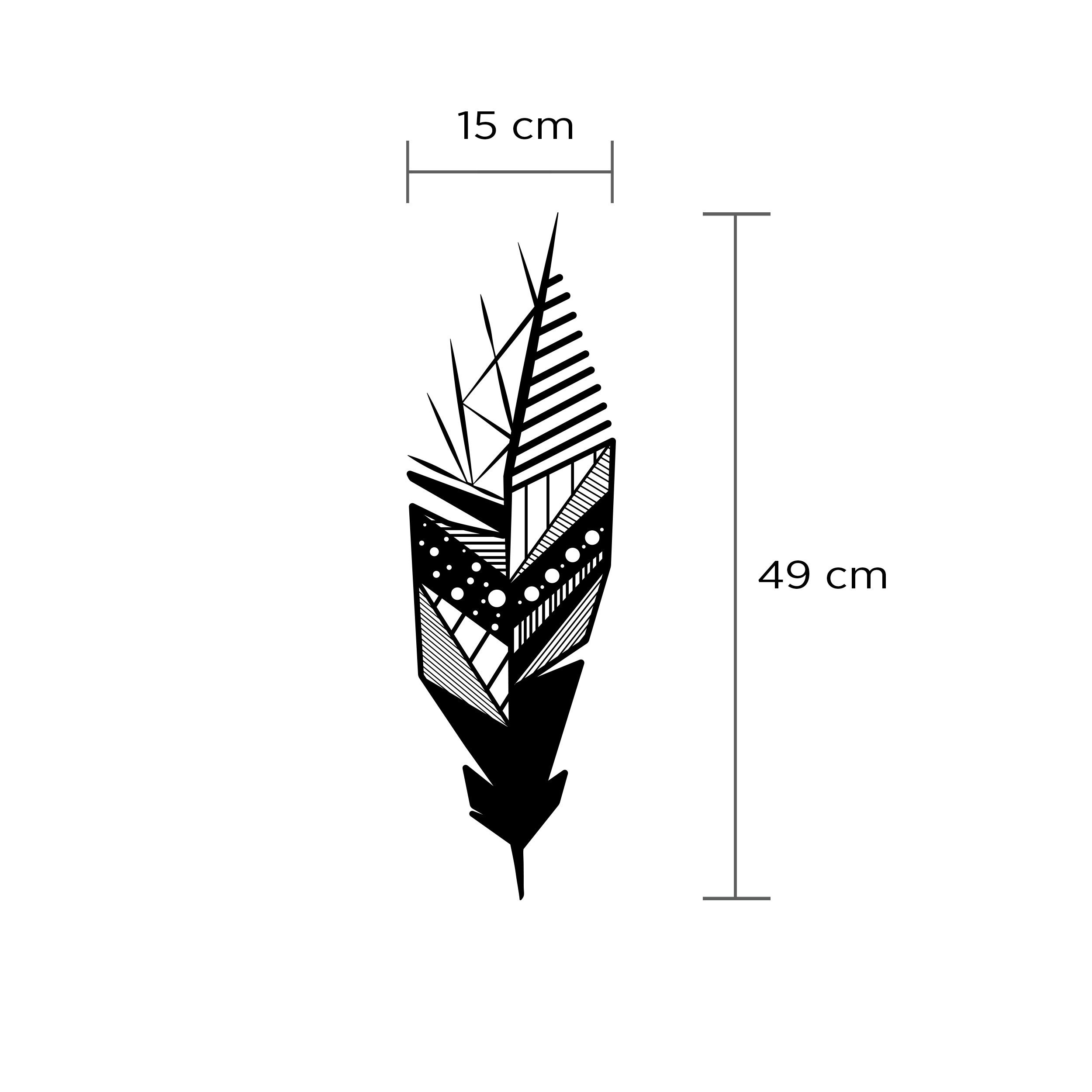 Decortie Wanddekoobjekt NO.13 FEATRHER, 0.3 x 49 x 1.5 cm