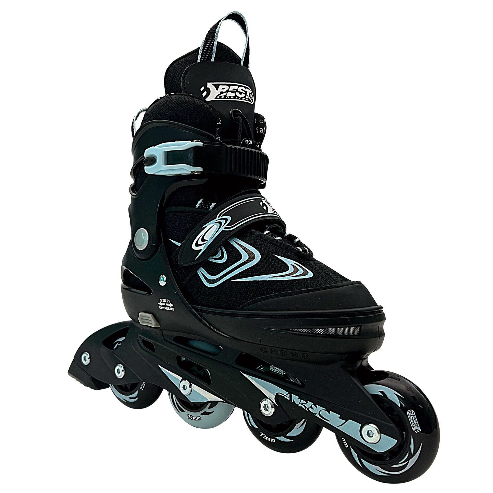 Kinder Skates für Rollerskates größenverstellbar I Sporting Jugendliche Schuhe Rollen, robuste Inliner Bremse mit Kinder Best Inline mit 4 schwarz/blau I Inlineskates Inliner Rollschuhe I