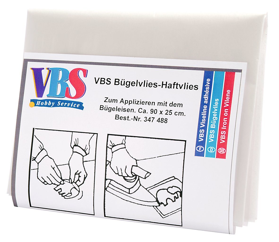 VBS Stoff Bügelvlies, 90 cm x 25 cm