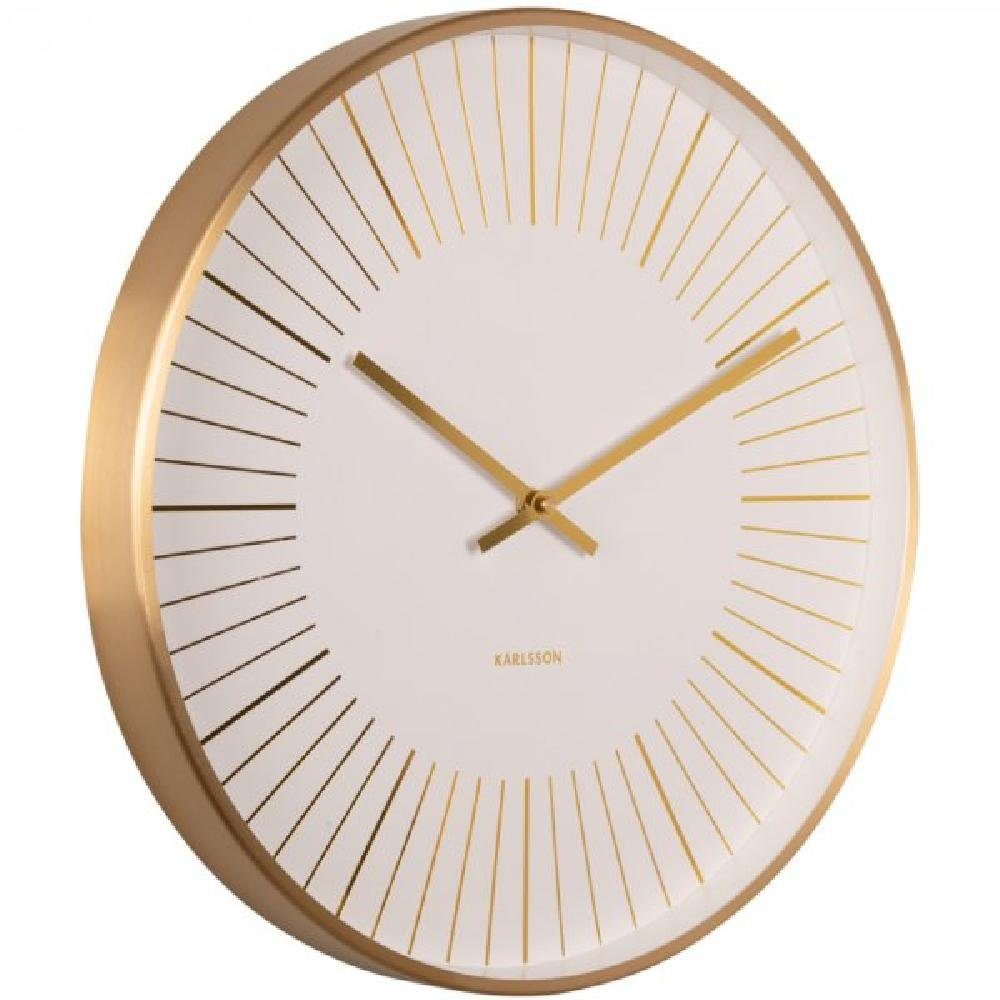 Karlsson Uhr Wanduhr Gold Lines White (40cm)