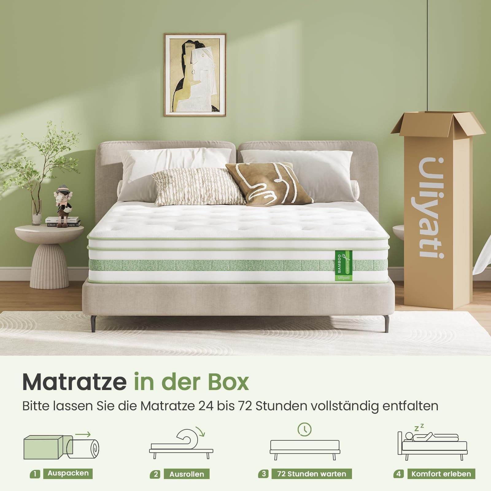 Hybridmatratze Taschenfederkernmatratze Mittlerhärte Matratze Atmungsaktiv, günstig online kaufen