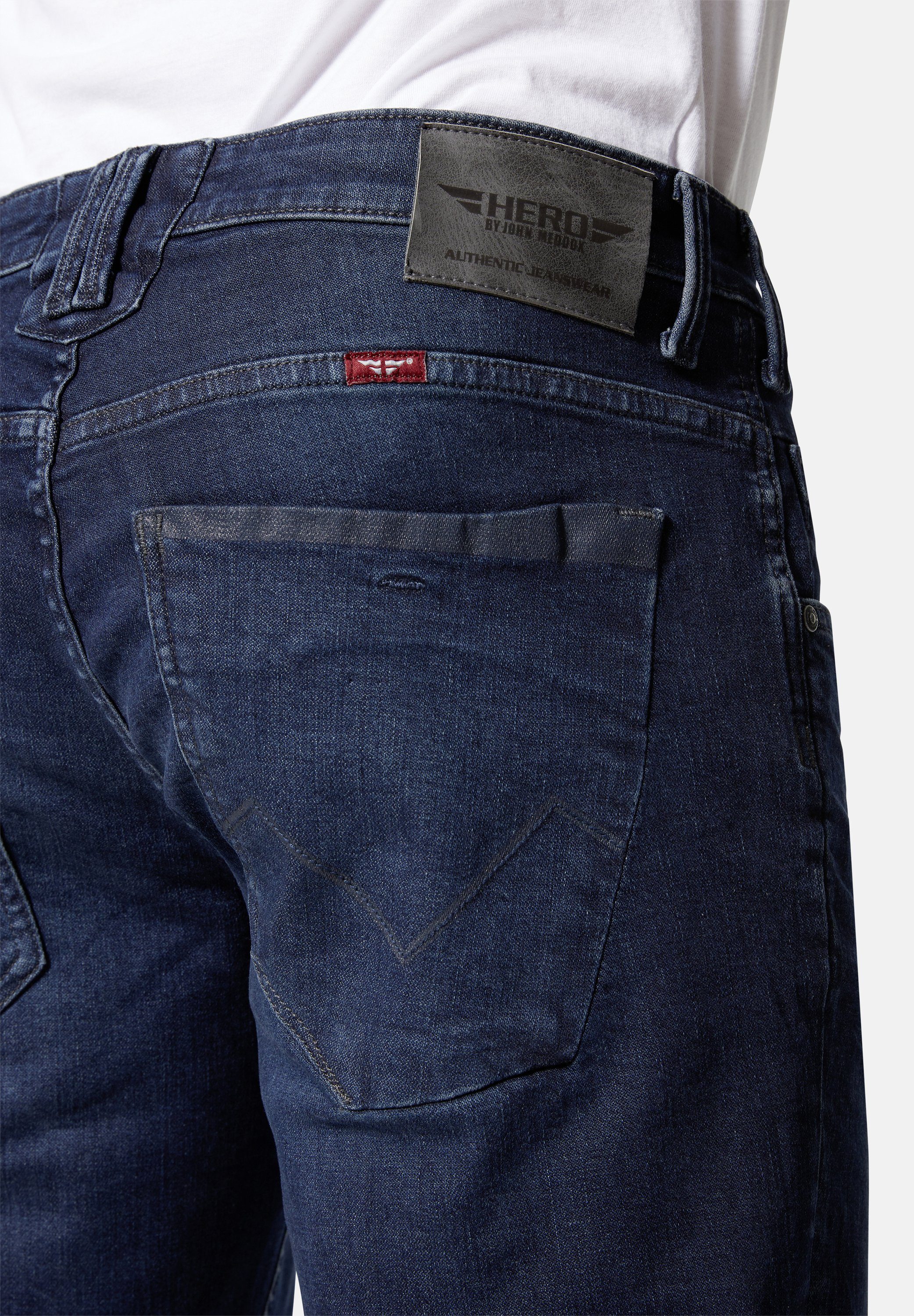 HERO Denim John Fit Baxter by Medoox darkblue tint 5-Pocket-Jeans Relaxed