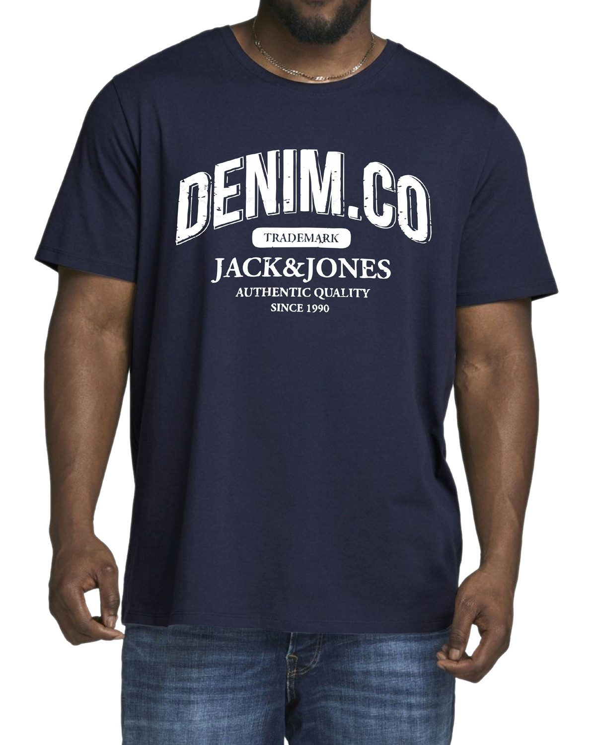 Jack & Jones PlusSize Print-Shirt Weites Shirt mit Printdruck (Spar-Set, 5er-Pack)