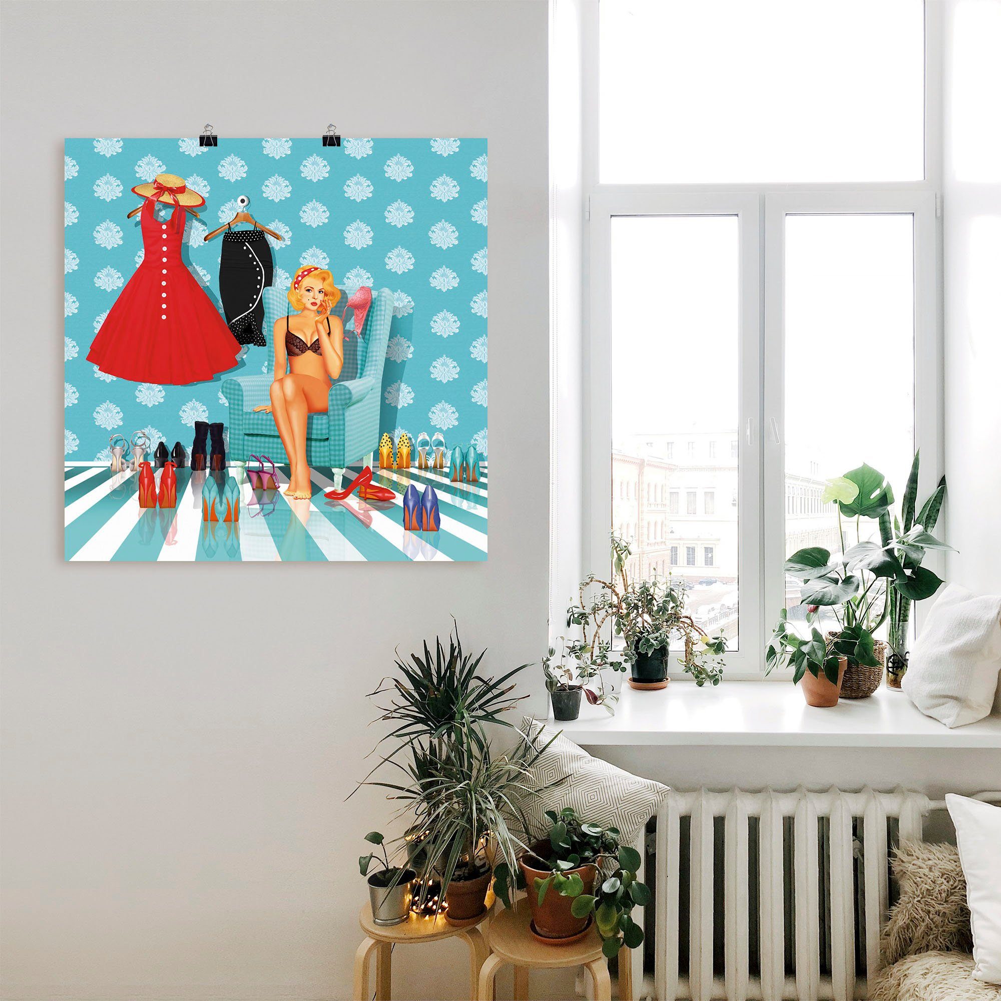 Artland Poster Ich habe nichts zum anziehen, Mode (1 St), ohne Rahmen