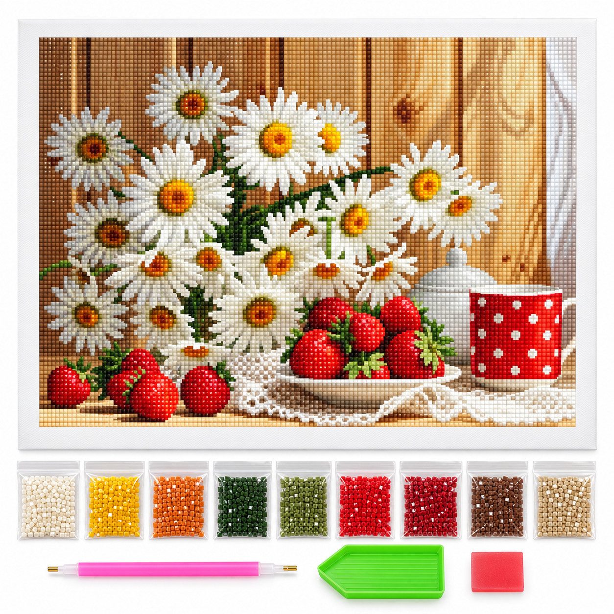 GOLDEN Kreativset GOLDEN Diamond Painting zubehör bilder Weihnachten(Gänseblümchen)