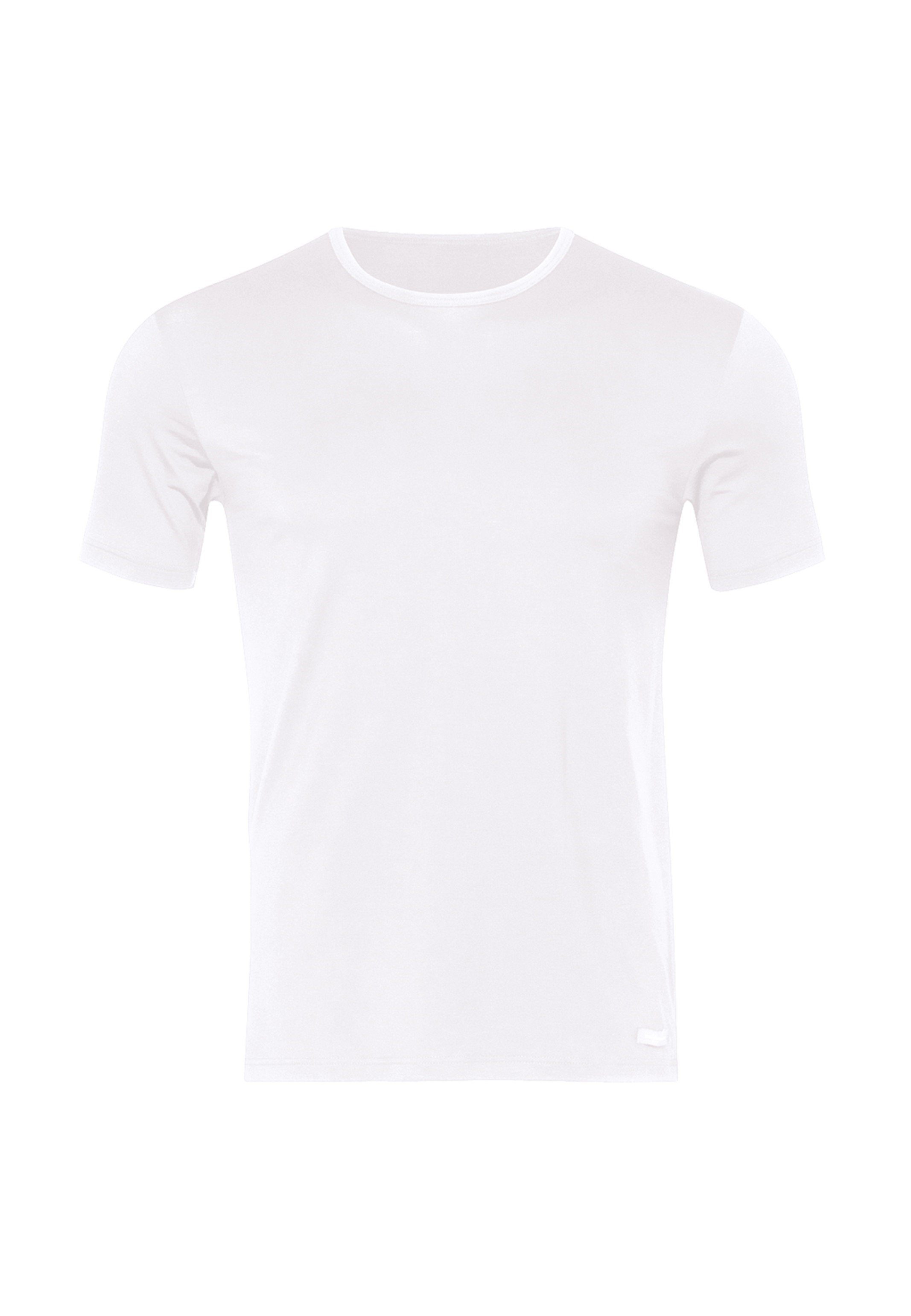 Unterhemd Shirt - Kurzarm Network Passform Weiß (1-St) / Körpernahe Mey Unterhemd