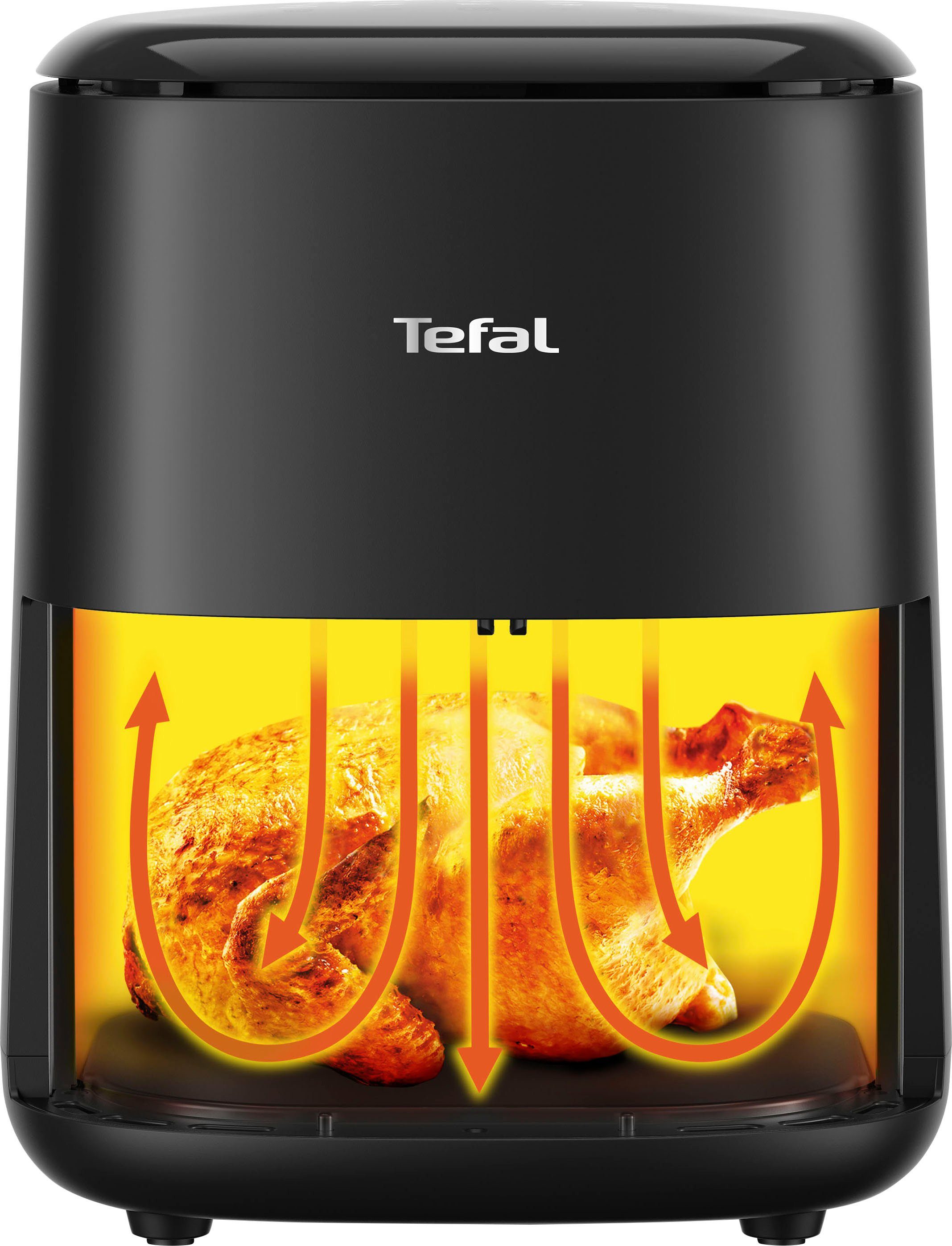 W Compact, Heißluftfritteuse Tefal EY1458 1300 Easy Fry