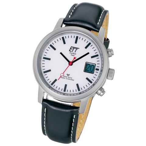 ETT Funkuhr EGS-11185-11L, Armbanduhr, Herrenuhr, Datum, Solar