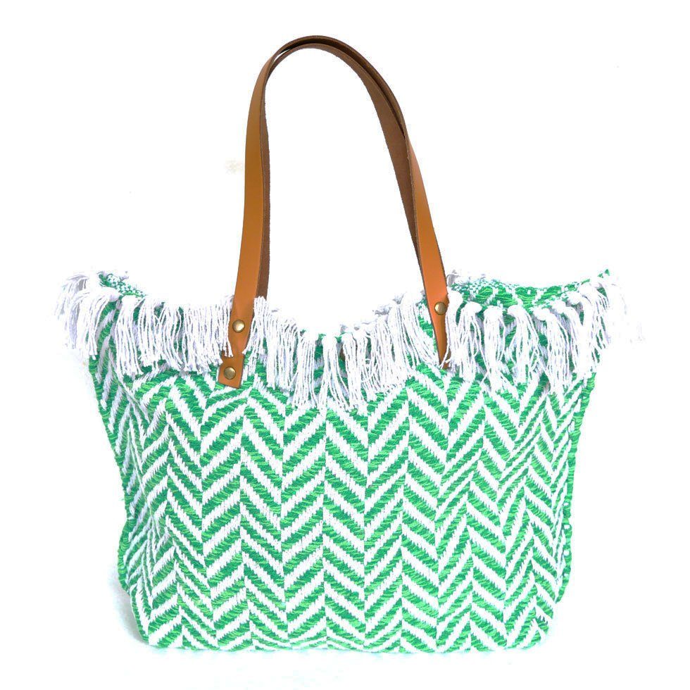 Schultertasche PAIA, im Boho-Style mit Echtleder Henkel