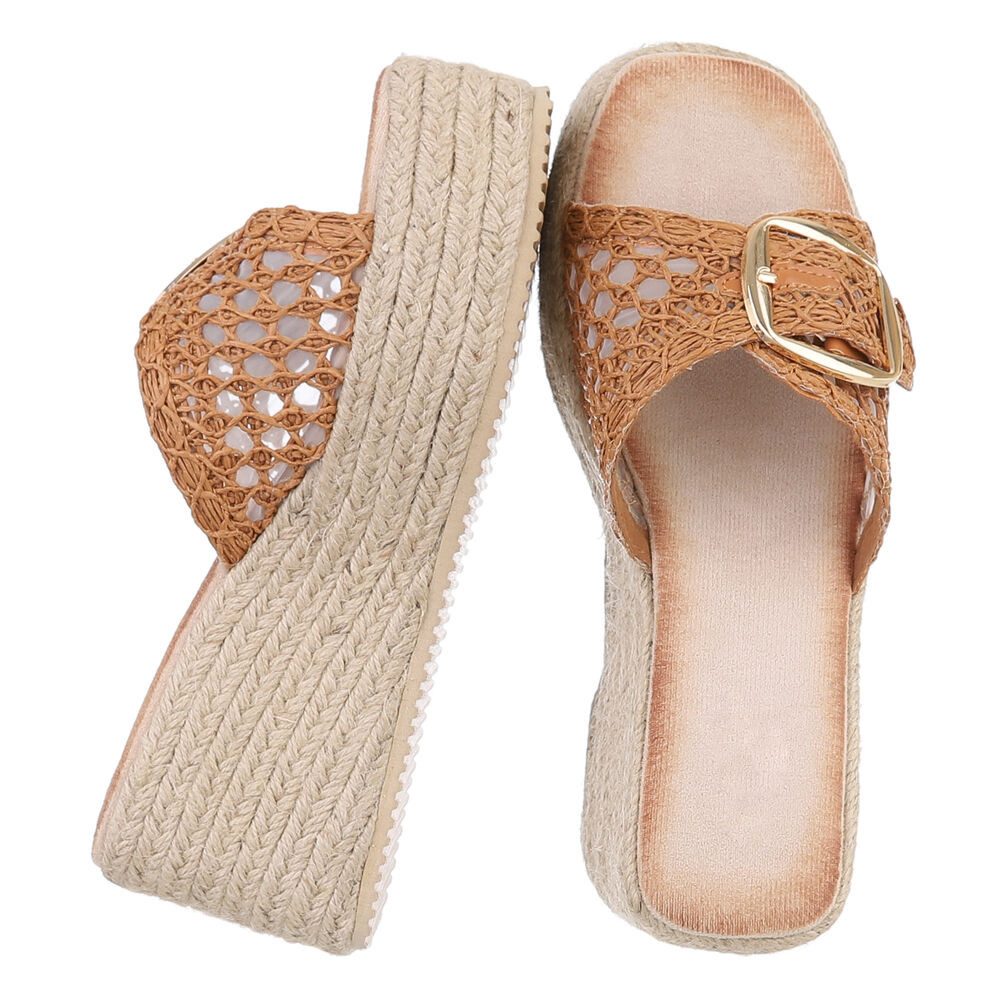 Ital-Design Damen Wedge-Sandalen mit gewebtem Obermaterial günstig online kaufen
