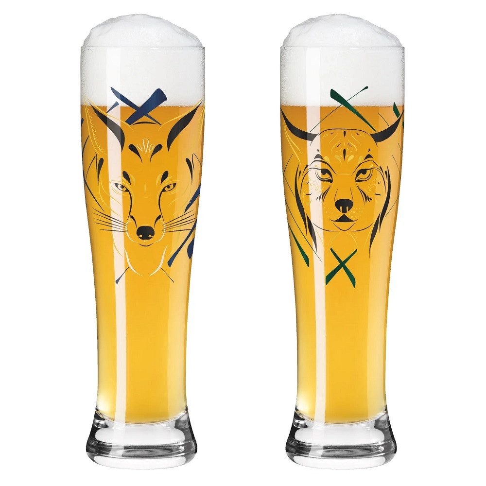Bierglas Ritzenhoff Brauchzeit Weizen 2er #23 #24 A. Vasconcelos F24