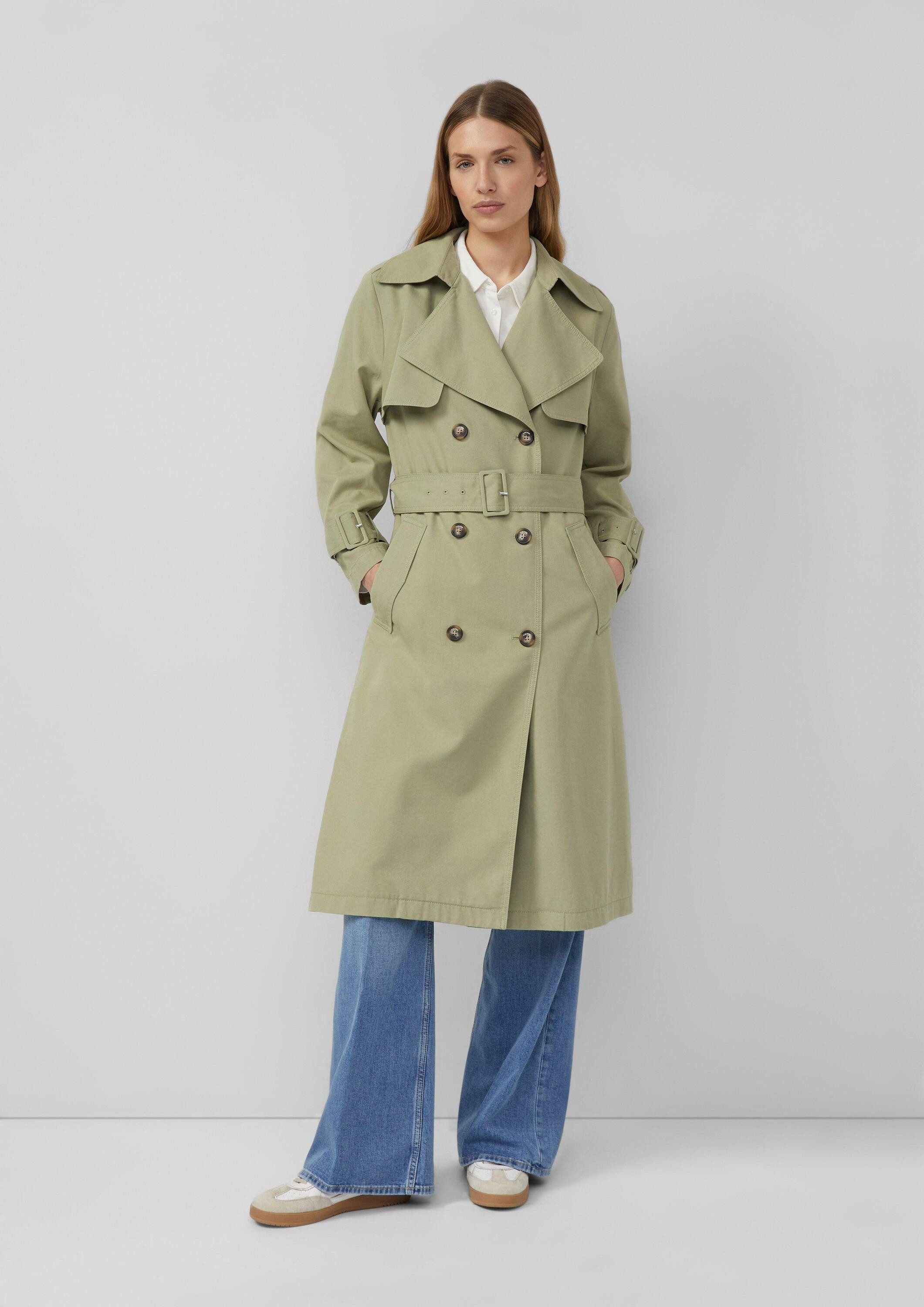 s.Oliver Trenchcoat Outdoor-Mantel Leichter Trenchcoat aus Lyocell