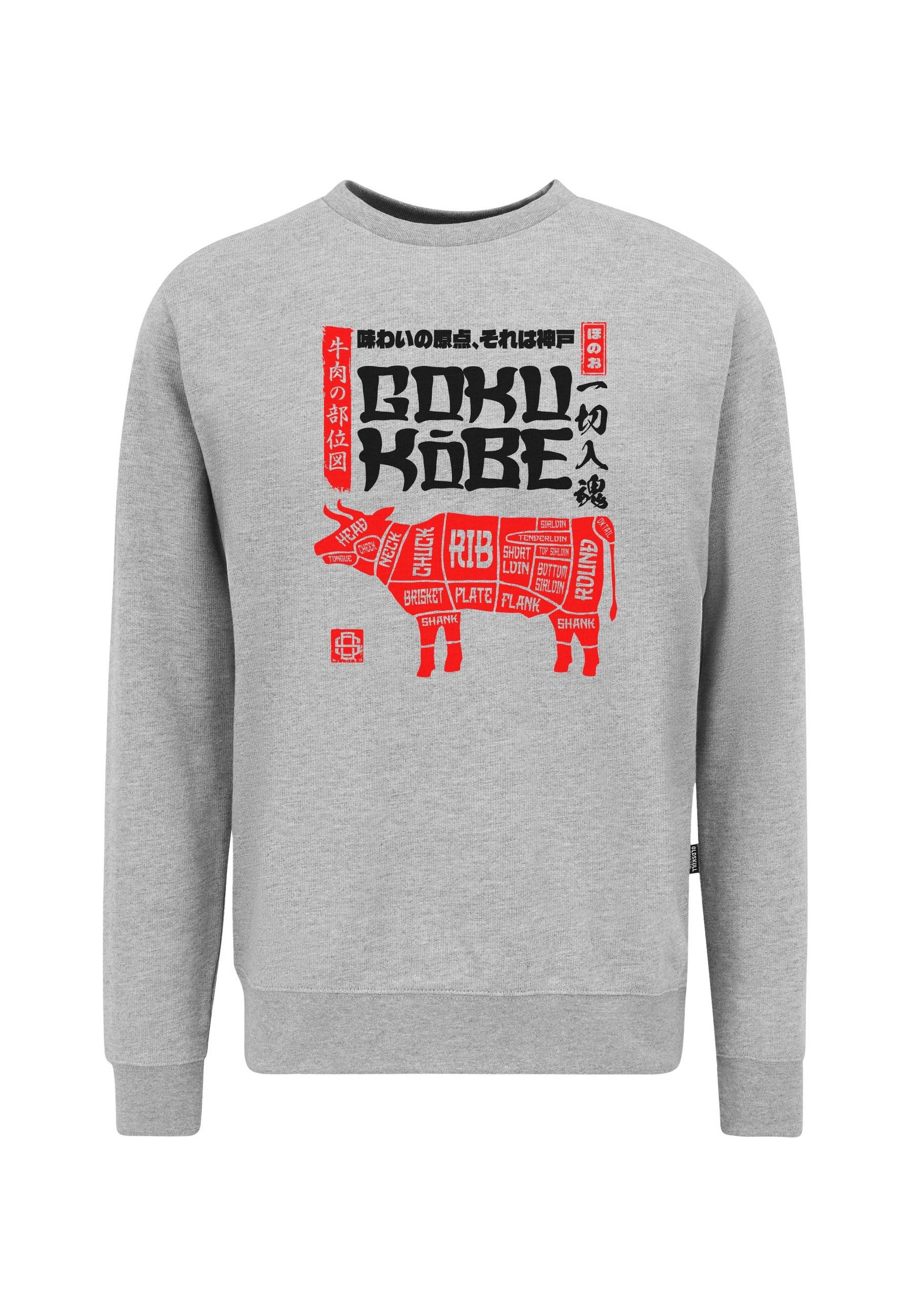 Oldskull Sweatshirt Asian Kobe Beef Butcher Chart Graphic mit fernöstlichem Motivprint