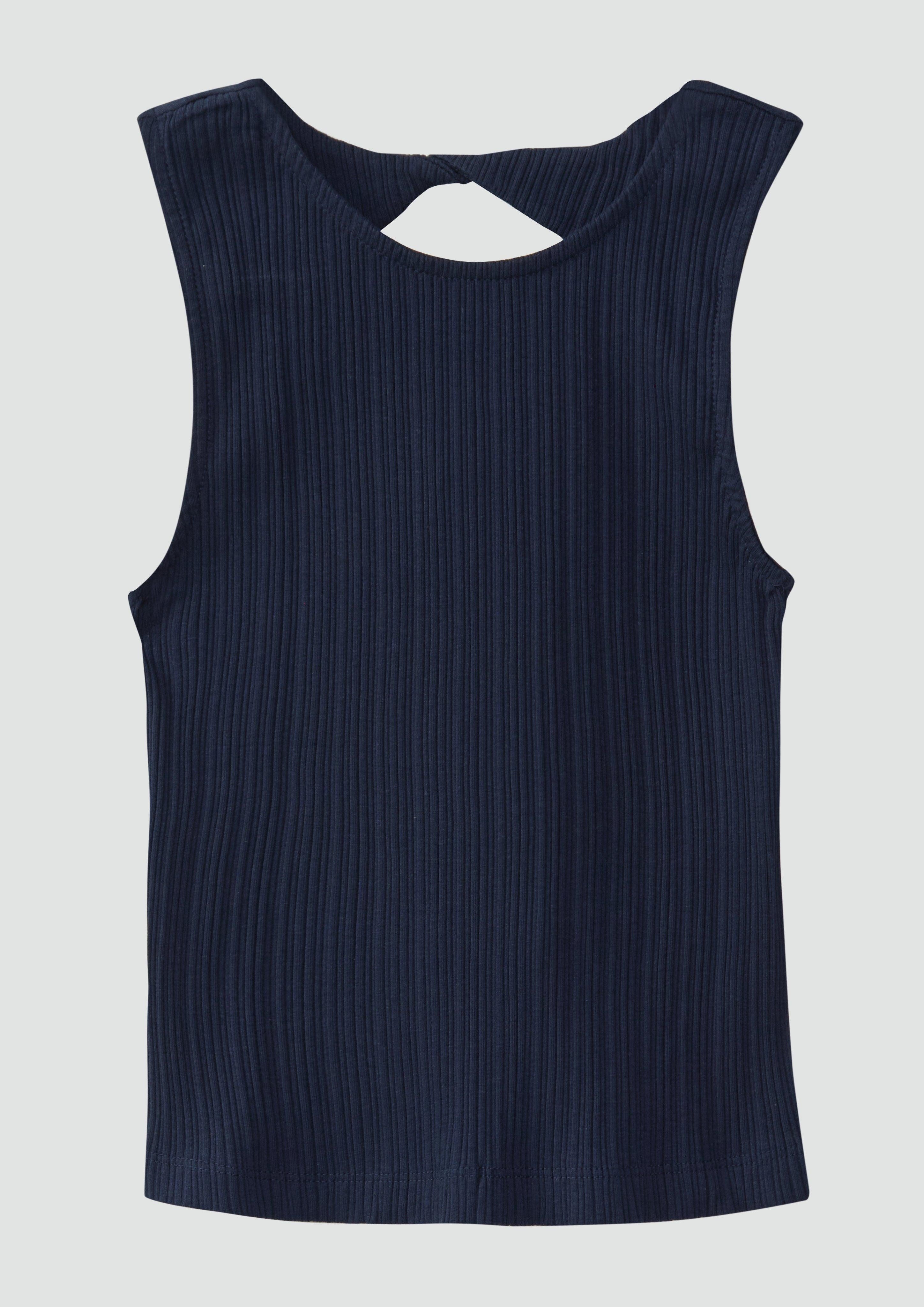 s.Oliver T-Shirt Elastisches Top aus Rippware mit Cut Out Cut Out