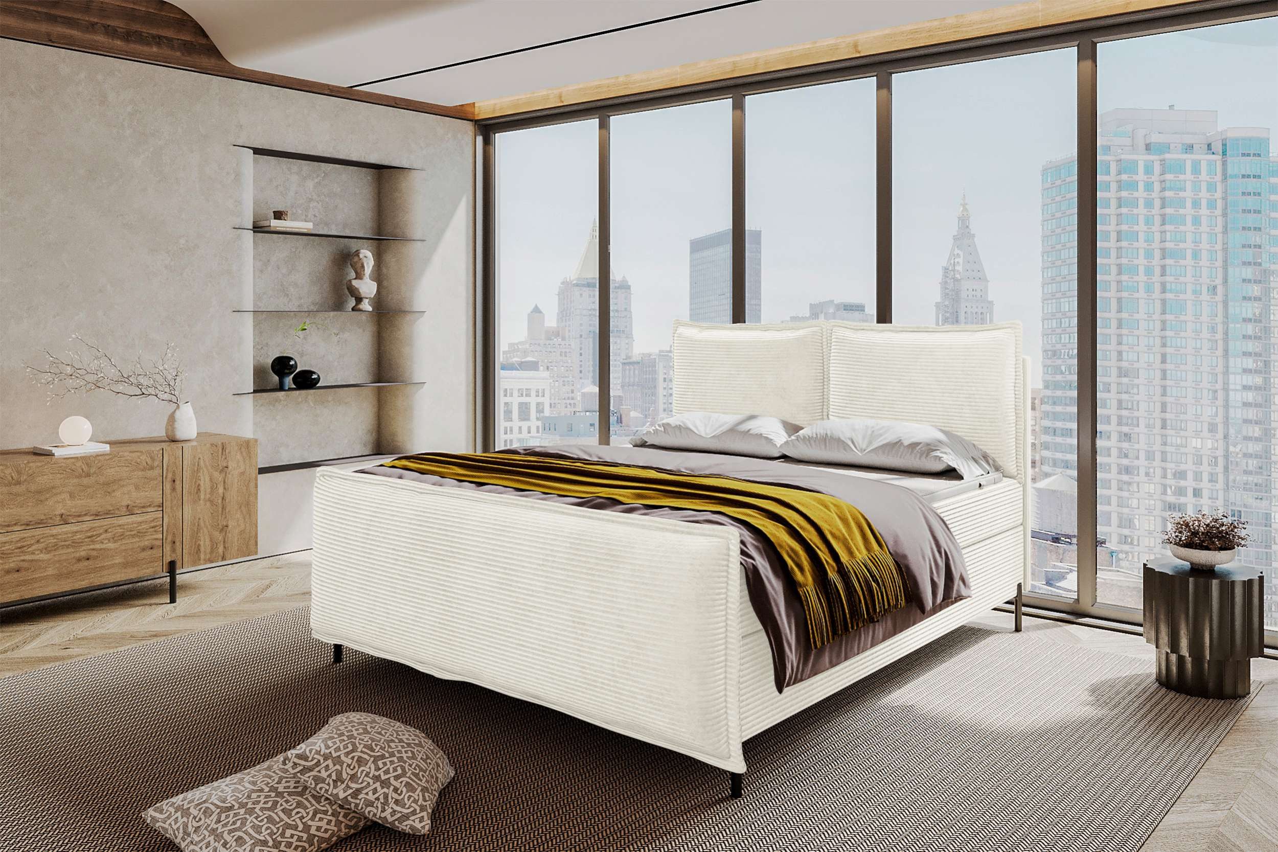 99rooms Boxspringbett Vero (Schlafzimmerbett, Bett), 140/160/180/200x200 cm günstig online kaufen