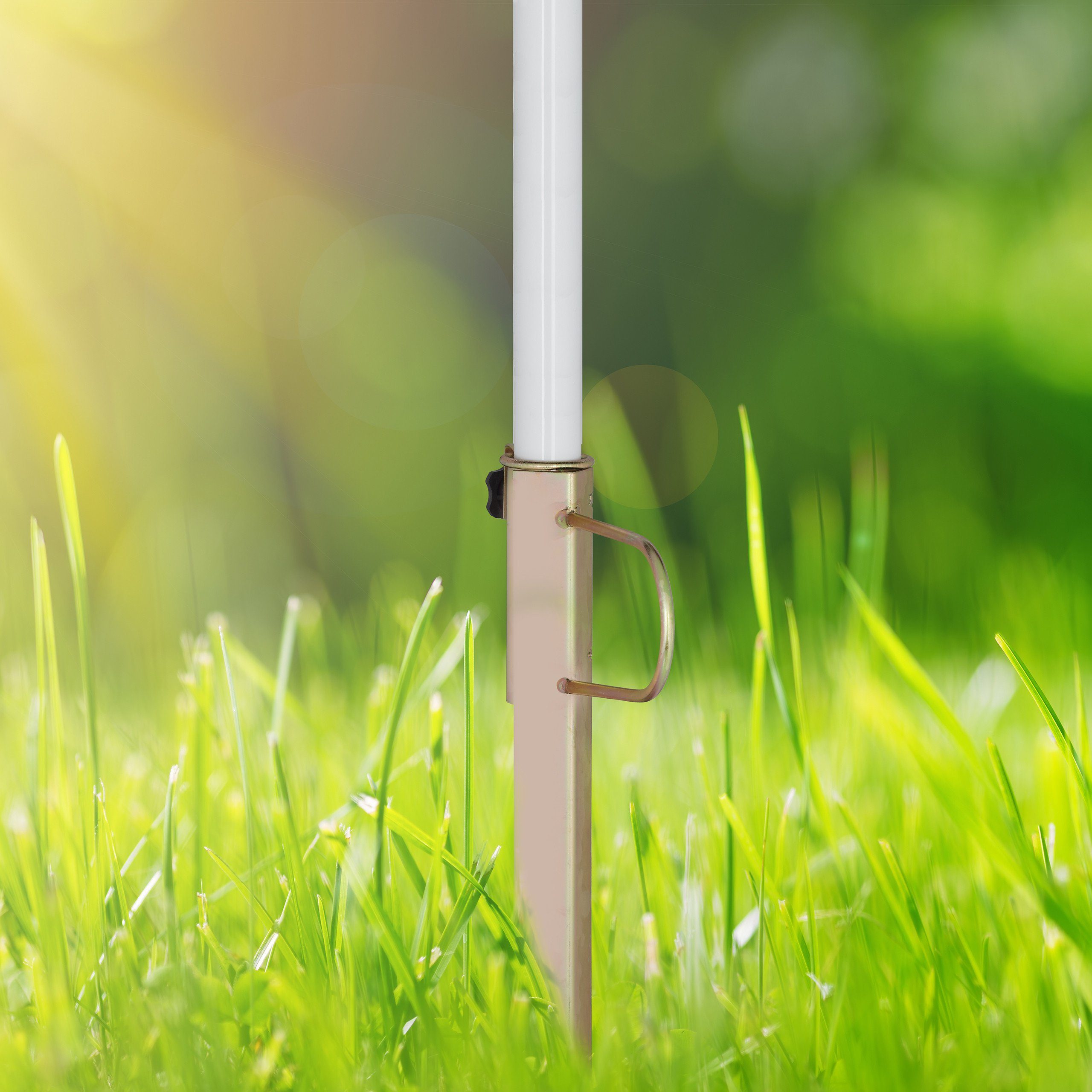 relaxdays Schirmhalter Rasendorn für Sonnenschirm