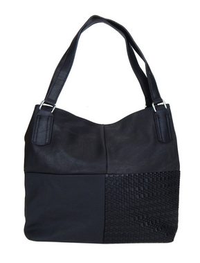 Ella Jonte Schultertasche, Handtasche schwarz oder rot Shopper aus weichem Kunstleder