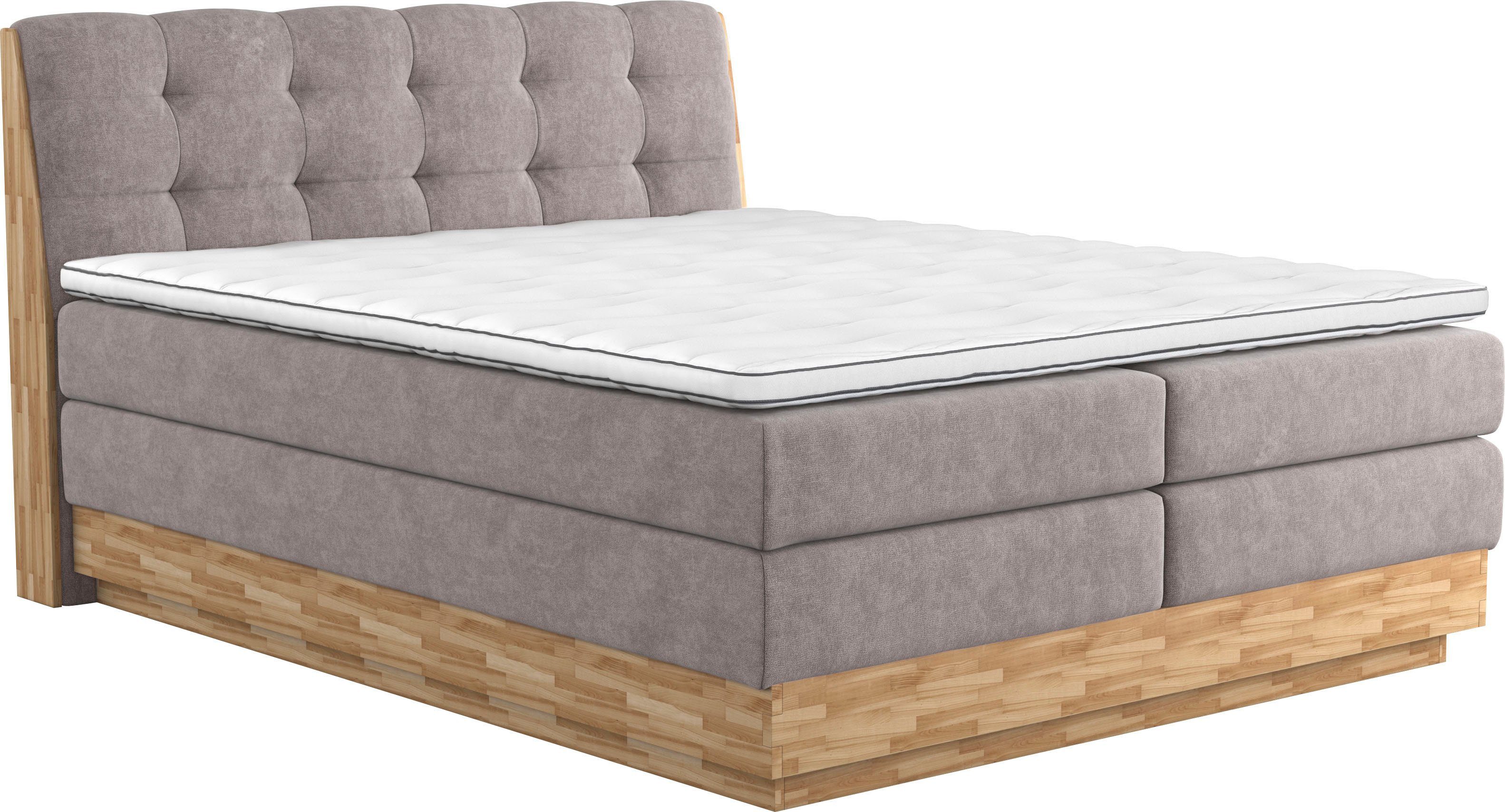 Home affaire Boxspringbett "Naome" Boxspringbett, Inklusive Topper günstig online kaufen