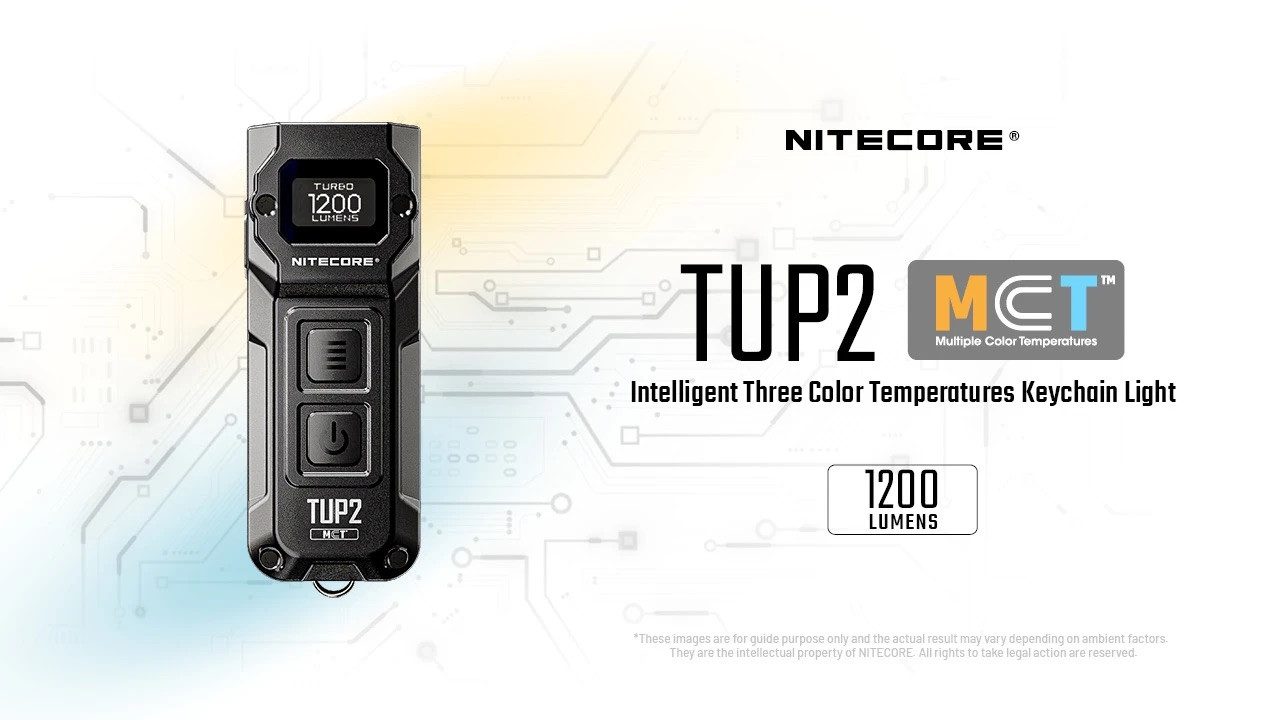 Nitecore Taschenlampe TUP2 MCT 1200 LUMEN aufladbare Schlüsselbund Lampe (1-St)