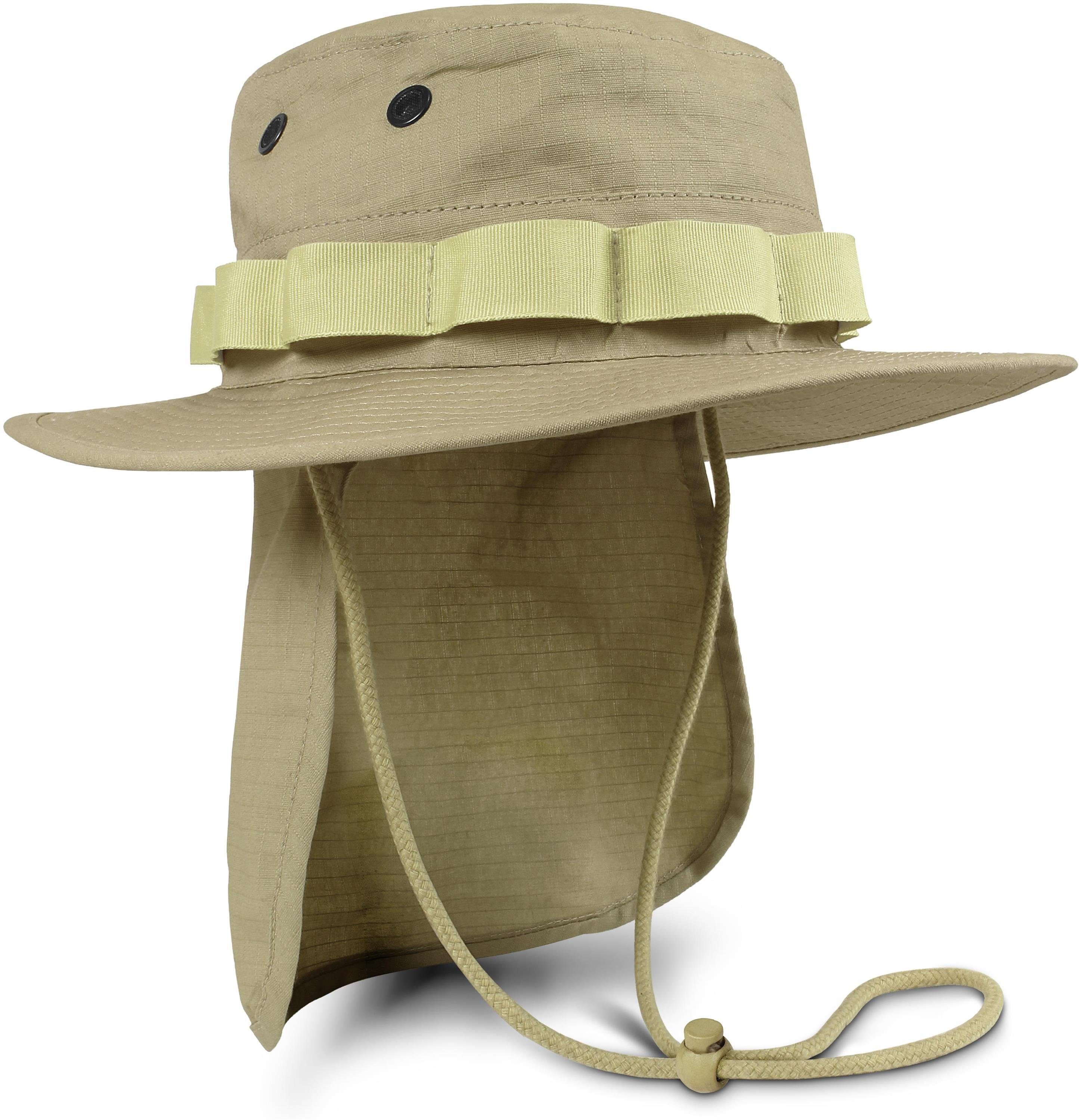 normani Outdoorhut Boonie-Hat Junglescout Outdoorhut Sonnenhut mit Nackenschutz Sonnenhut Sommermütze