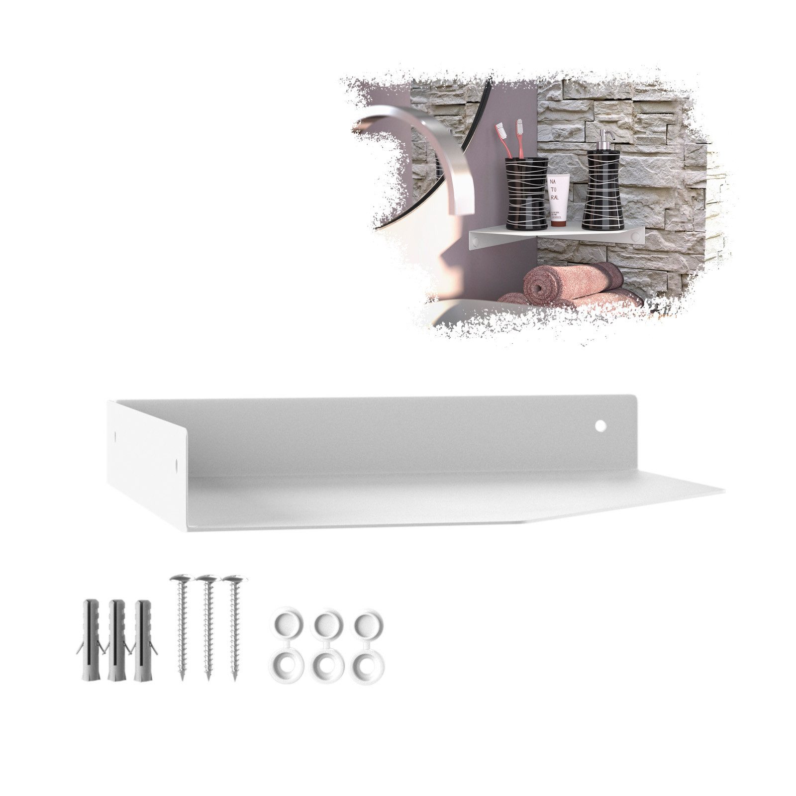 SO-TECH® Wandregal Wandboard HOVER 20/25 x 20/25 x 3 cm inkl. Befestigungss günstig online kaufen
