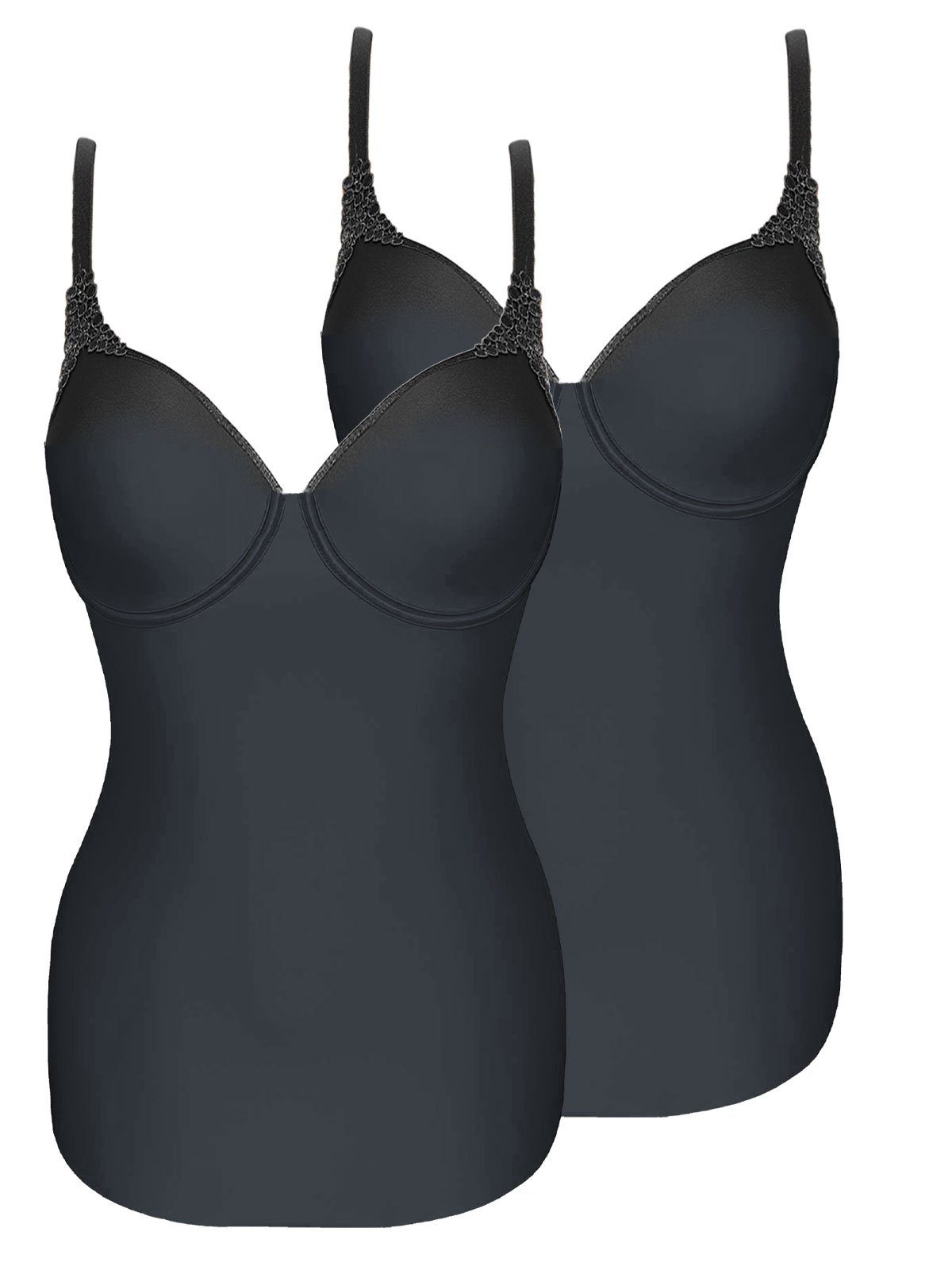 Viania BH-Hemd 2er Pack Spacer BH Hemd Carola (Spar-Set, 2-tlg) extra flache Nähte