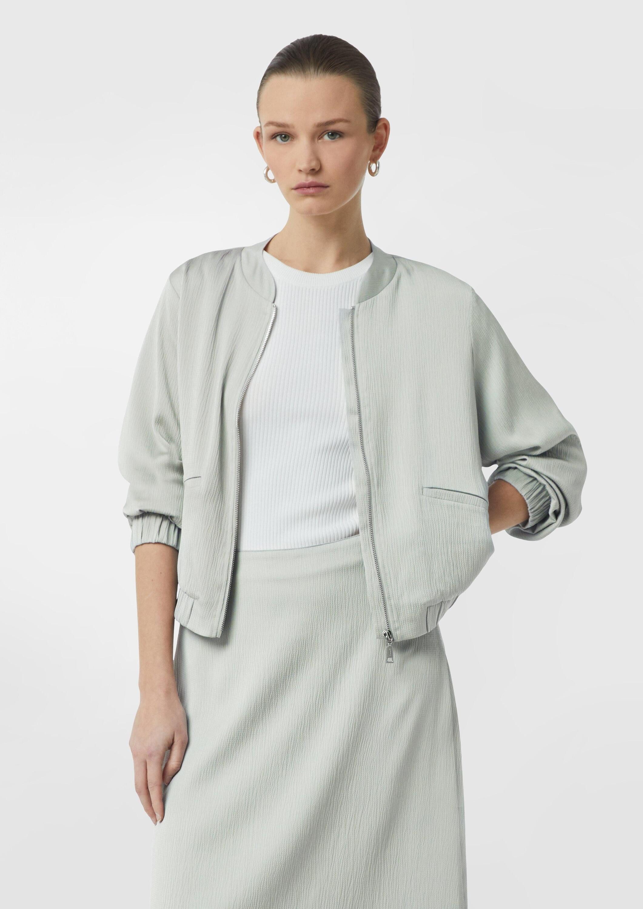 comma Funktionsjacke Indoor-Jacke Blouson aus strukturiertem günstig online kaufen