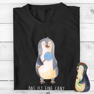 Mr. & Mrs. Panda T-Shirt Pinguin Lolli - Schwarz - Geschenk, Junggesellenabschied, Spruch, Reb (1-tlg)