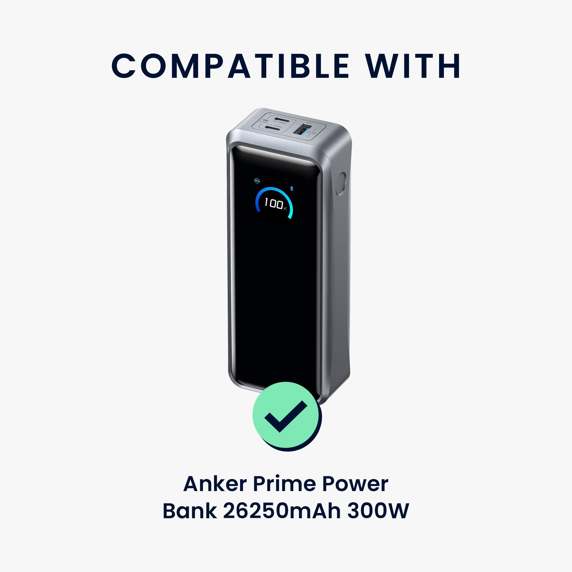 kwmobile Smartwatch-Hülle Silikon Hülle für Anker Prime Power Bank 26250mAh 300W Case, Powerbank Hülle für unterwegs - Tasche für Power Bank - Schwarz