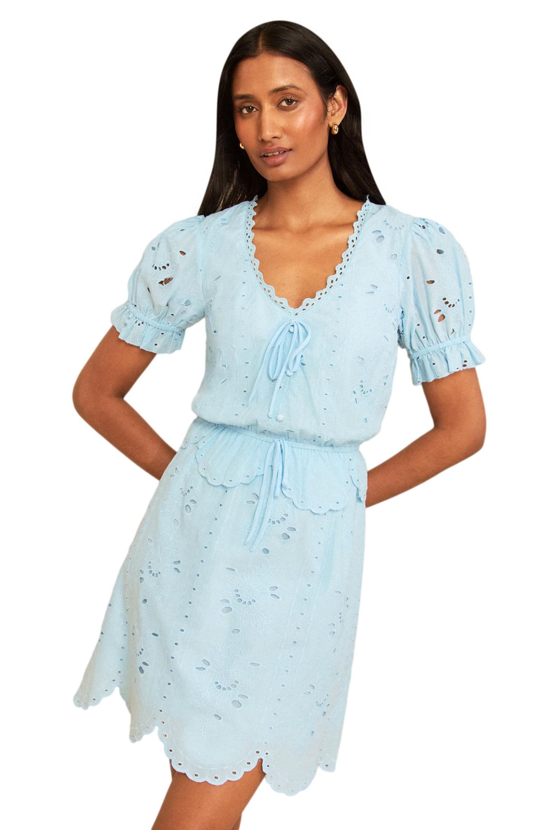 Love & Roses Minikleid Love & Roses Minikleid mit Bindedetail, Regular (1-tlg)