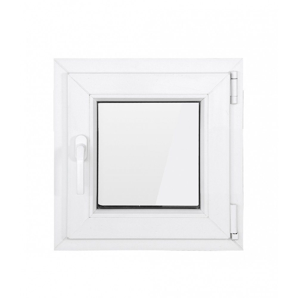 SN DECO GROUP Kellerfenster 1 Flügel 1000x1000 Dreh-Kipp 2-fach Verglasung weiß 70 mm Profil, (Set), RC2 Sicherheitsbeschlag, Hochwertiges 5-Kammer-Profil