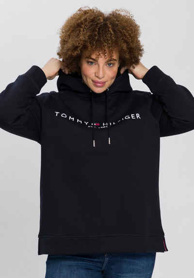 Tommy Hilfiger Curve Kapuzensweatshirt RV TH ESS HILFIGER HOODIE LS mit gesticktem Tommy Hilfiger Linear Logo-Schriftzug