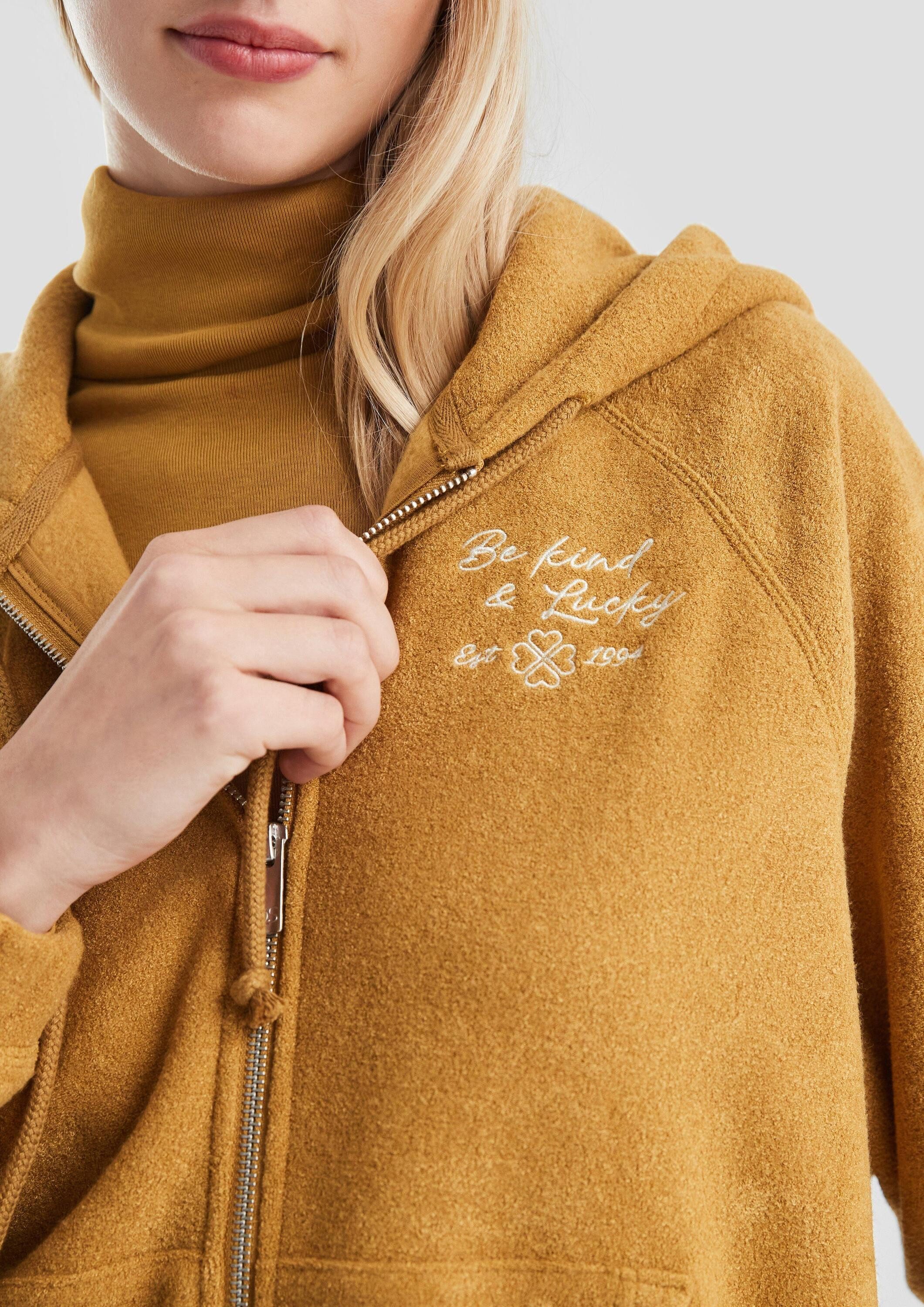 QS Sweatjacke Sweatshirt Teddyfleece Jacke