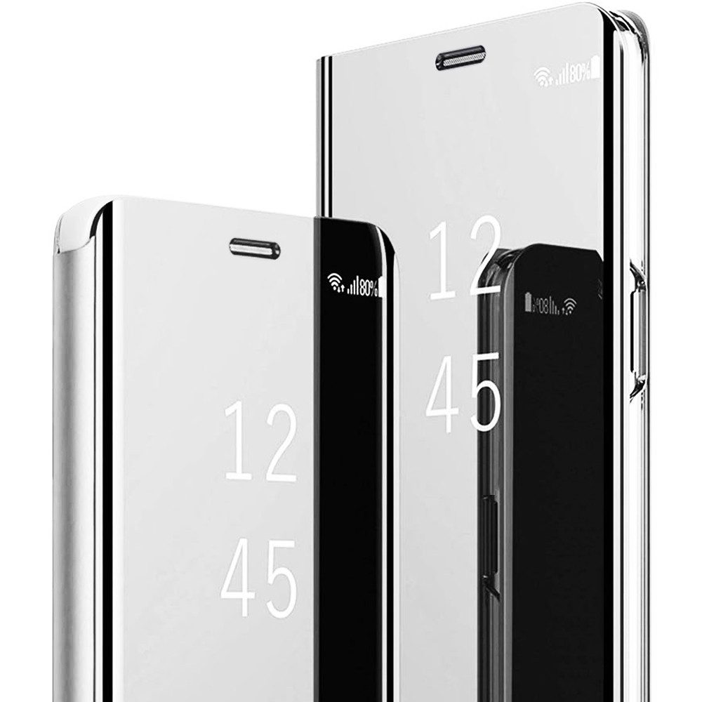 FITSU Handyhülle Spiegel Hülle für Samsung Galaxy S10 Plus Handytasche, Schlanke Klapphülle, elegantes Flipcase, Handyhülle mit Standfunktion
