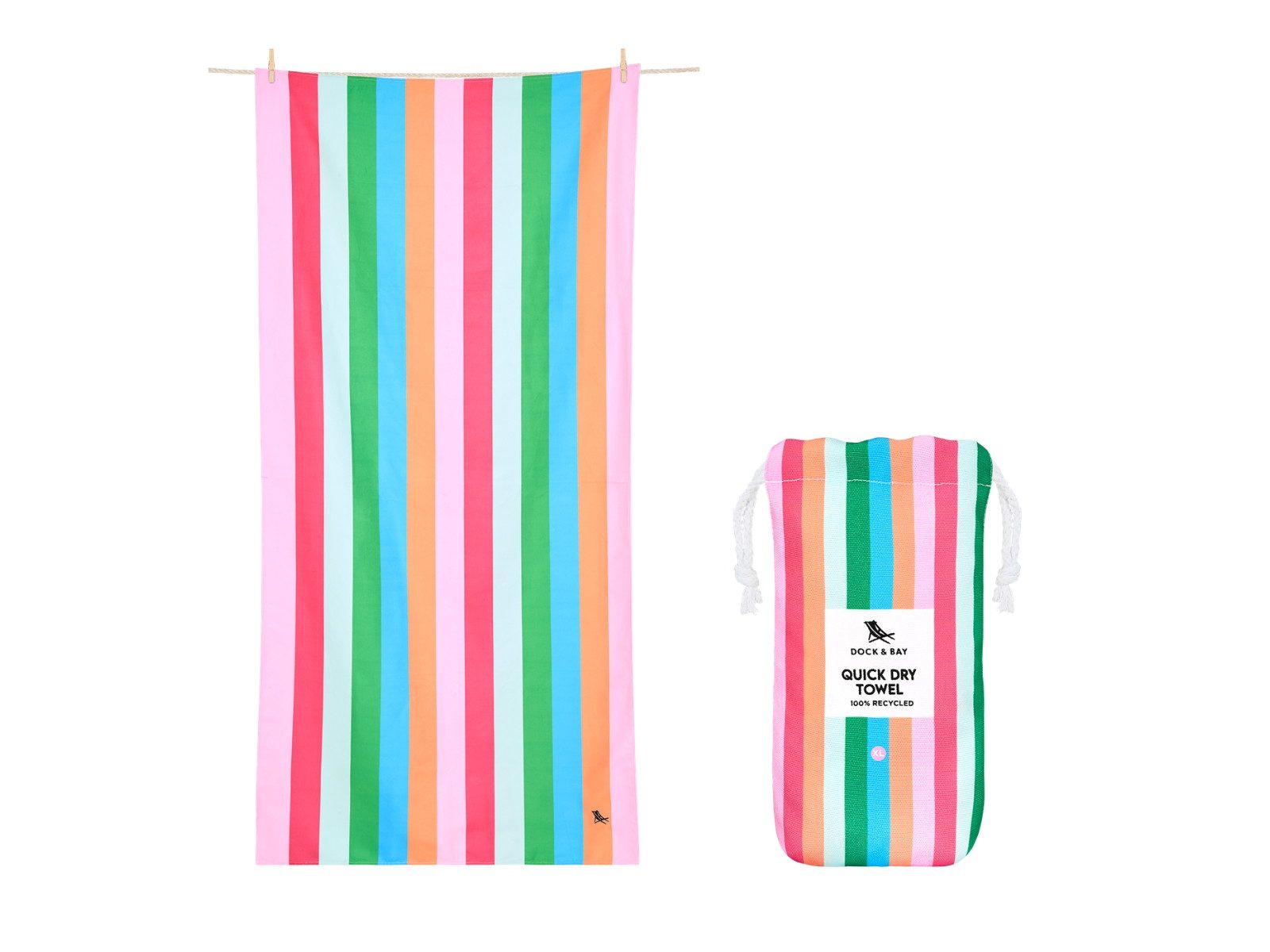 Dock & Bay LTD c/o Strandtuch Beach Towel XL Tutti Frutti 200x90cm, Polyester (TOWLB-SUM-XL-TUTFRU)
